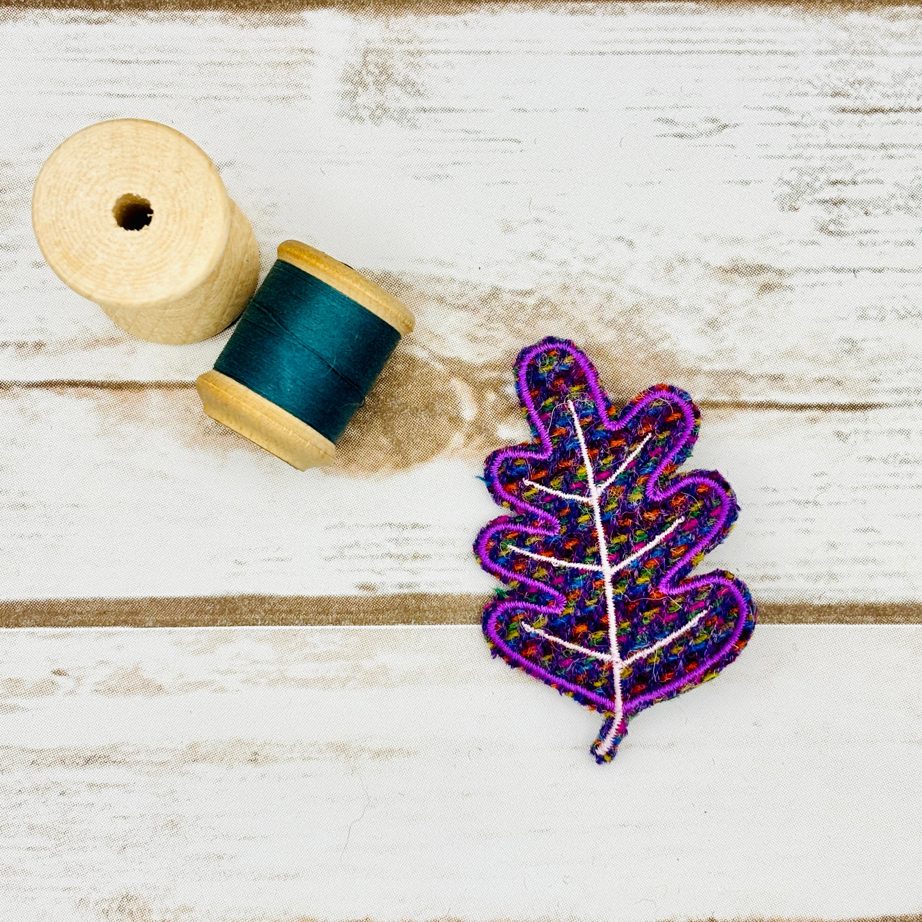Oak Leaf - Harris Tweed Brooch