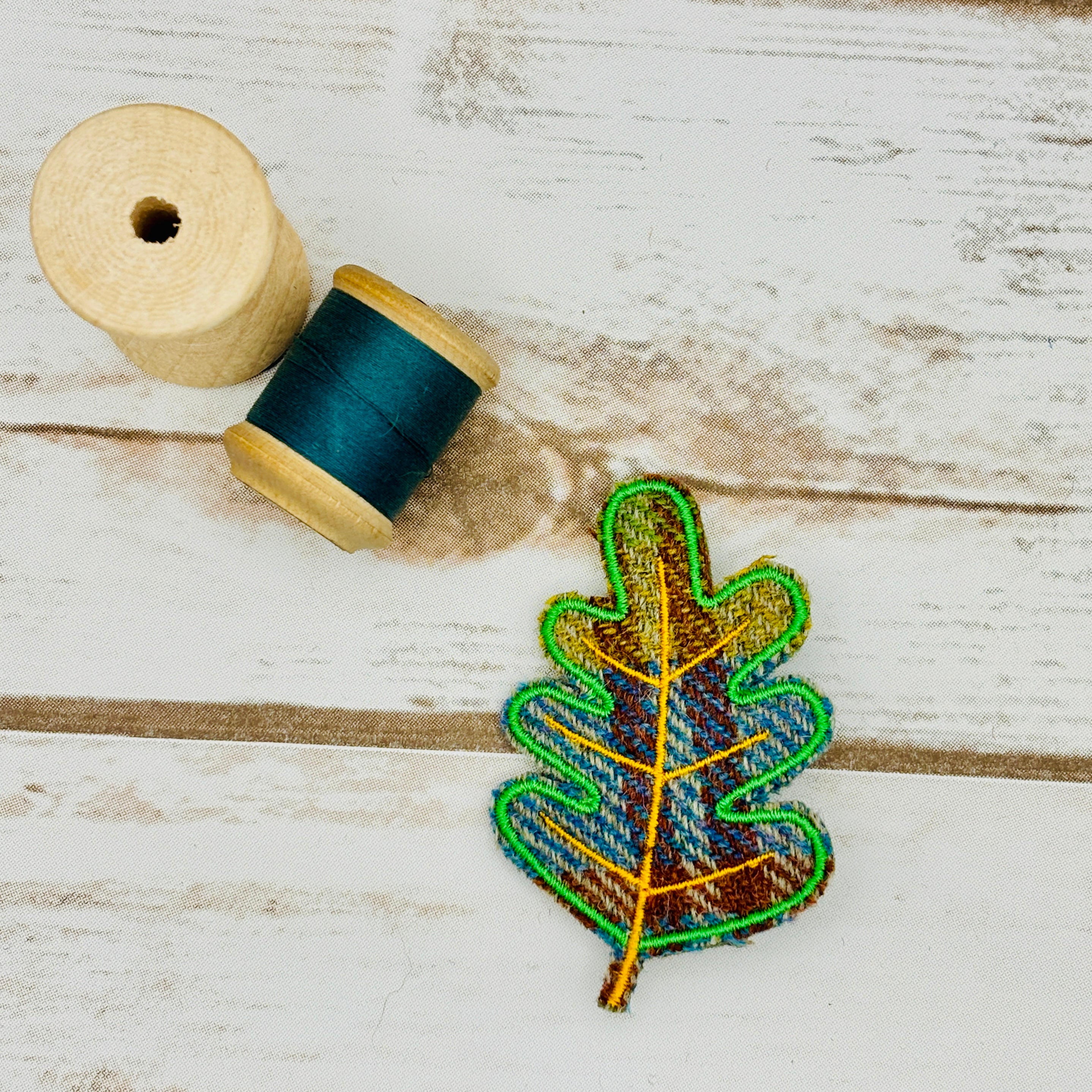 Oak Leaf - Harris Tweed Brooch