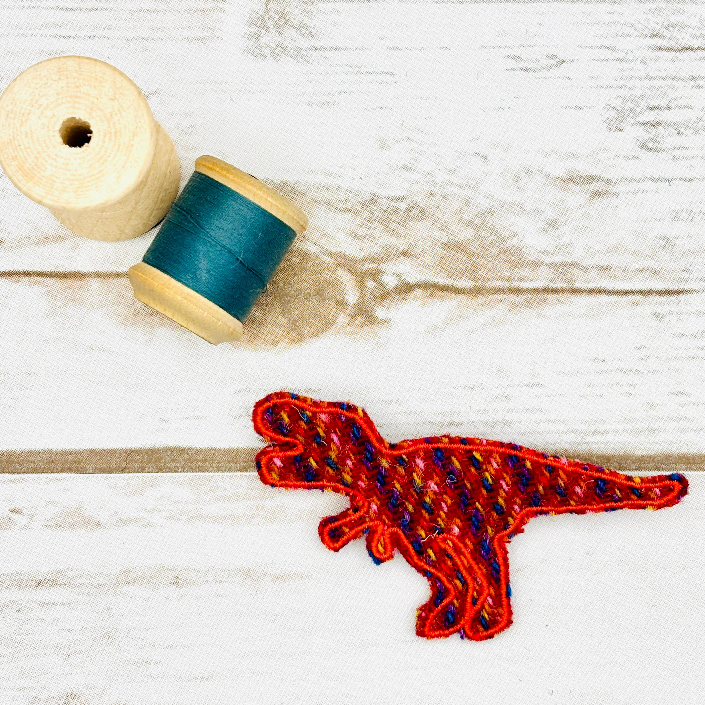 T-Rex - Harris Tweed Brooch