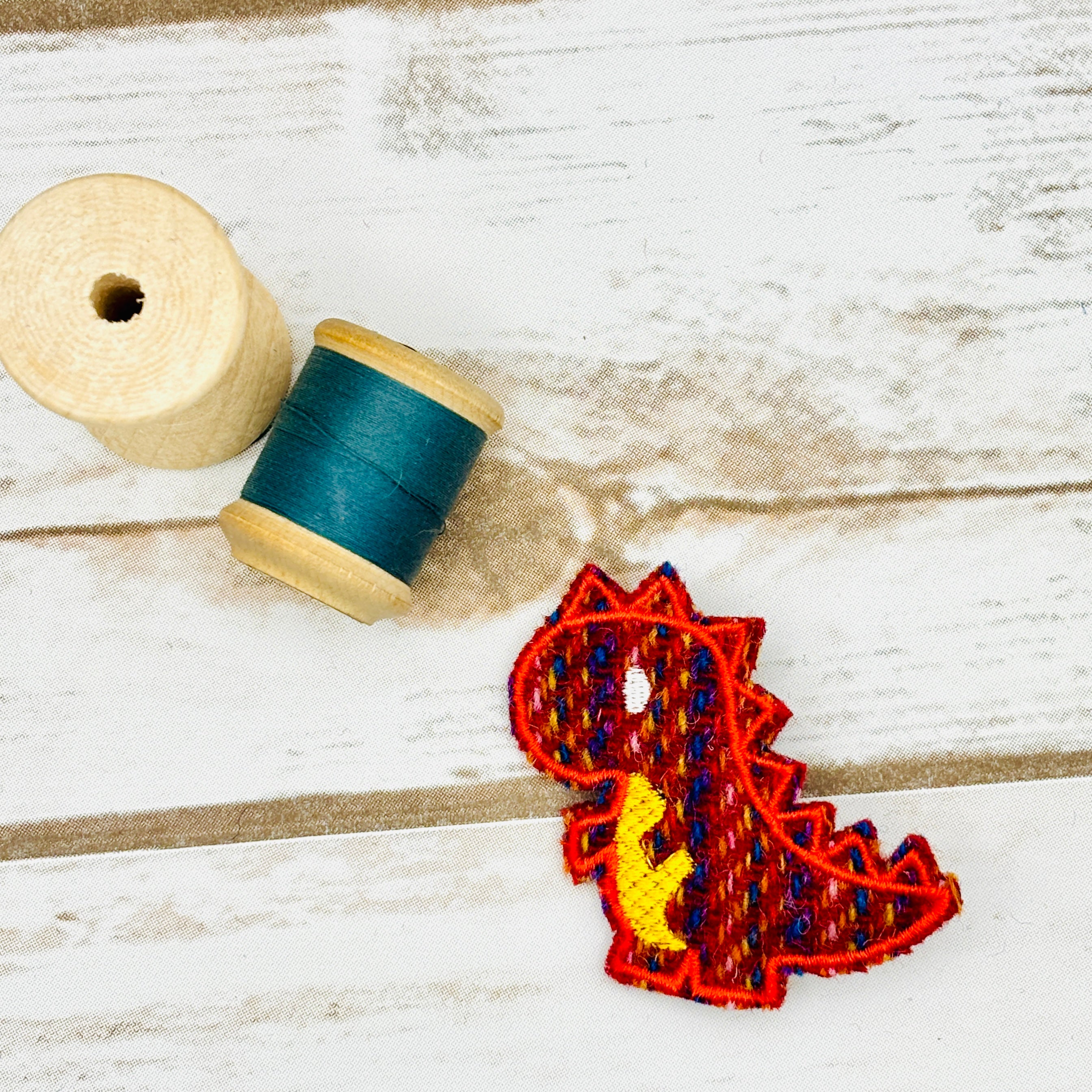 Little T-Rex - Harris Tweed Brooch