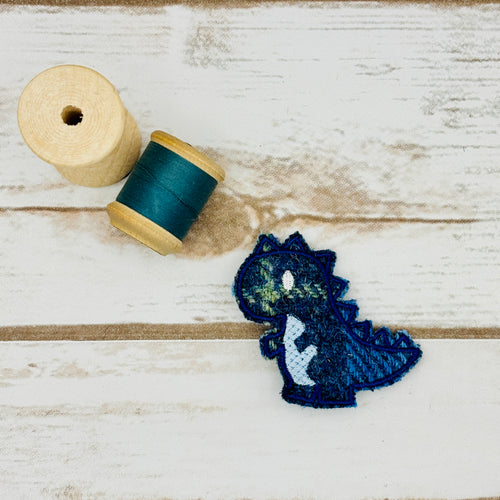 Little T-Rex - Harris Tweed Brooch