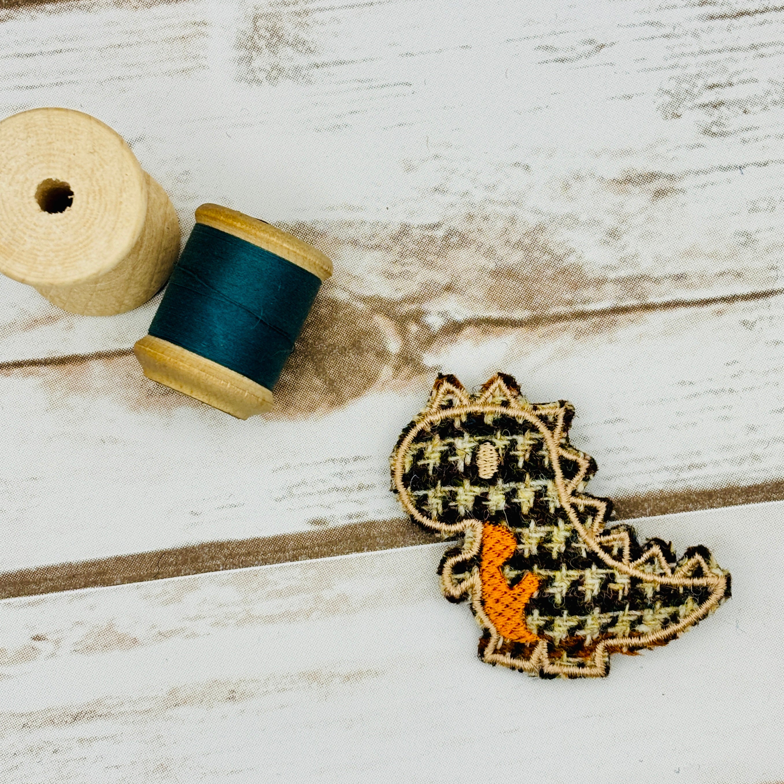 Little T-Rex - Harris Tweed Brooch