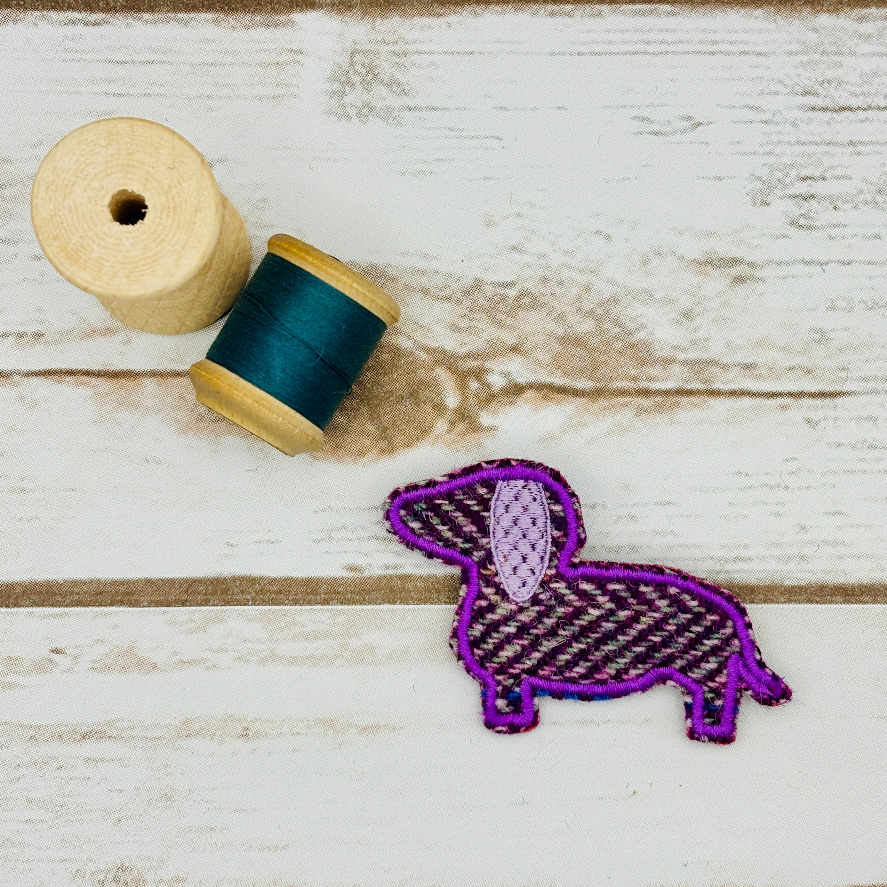 Dachshund - Harris Tweed Brooch