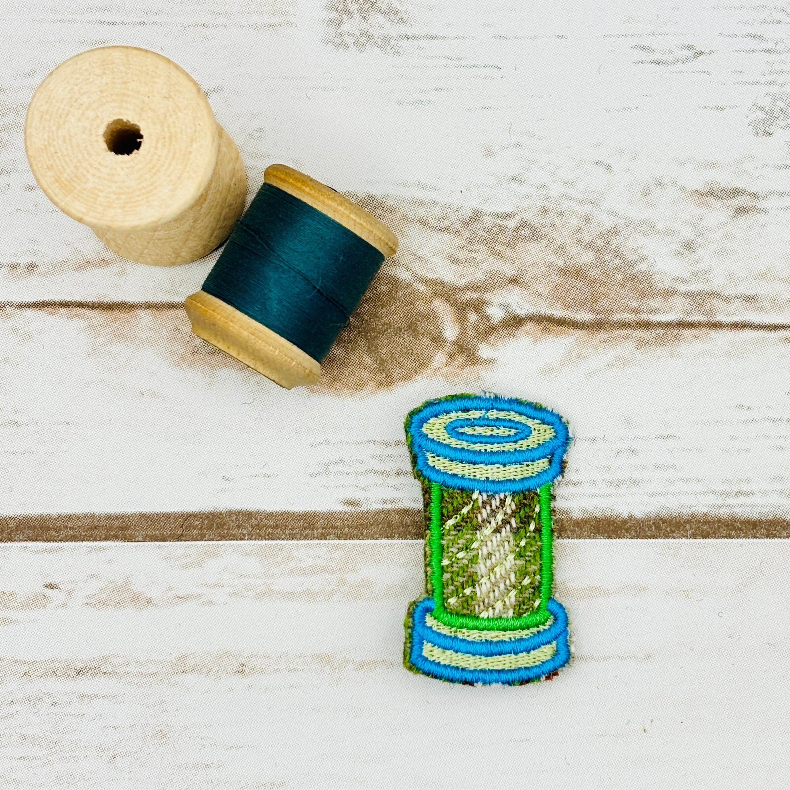 Thread Spool - Harris Tweed Brooch