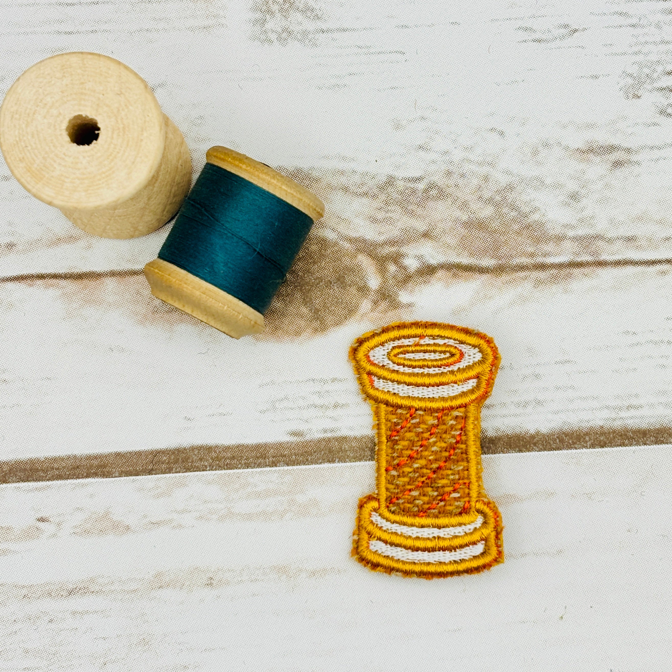Thread Spool - Harris Tweed Brooch