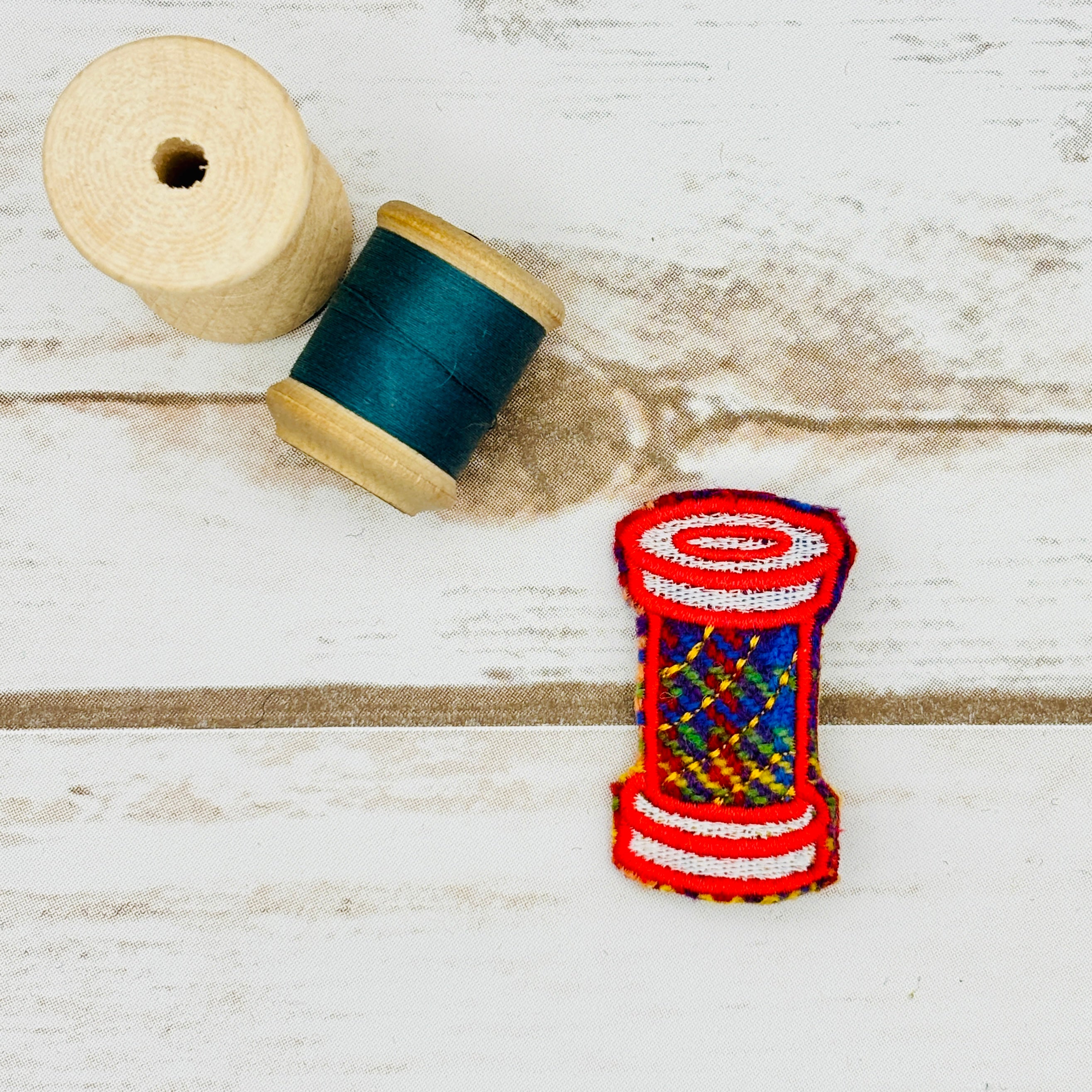 Thread Spool - Harris Tweed Brooch