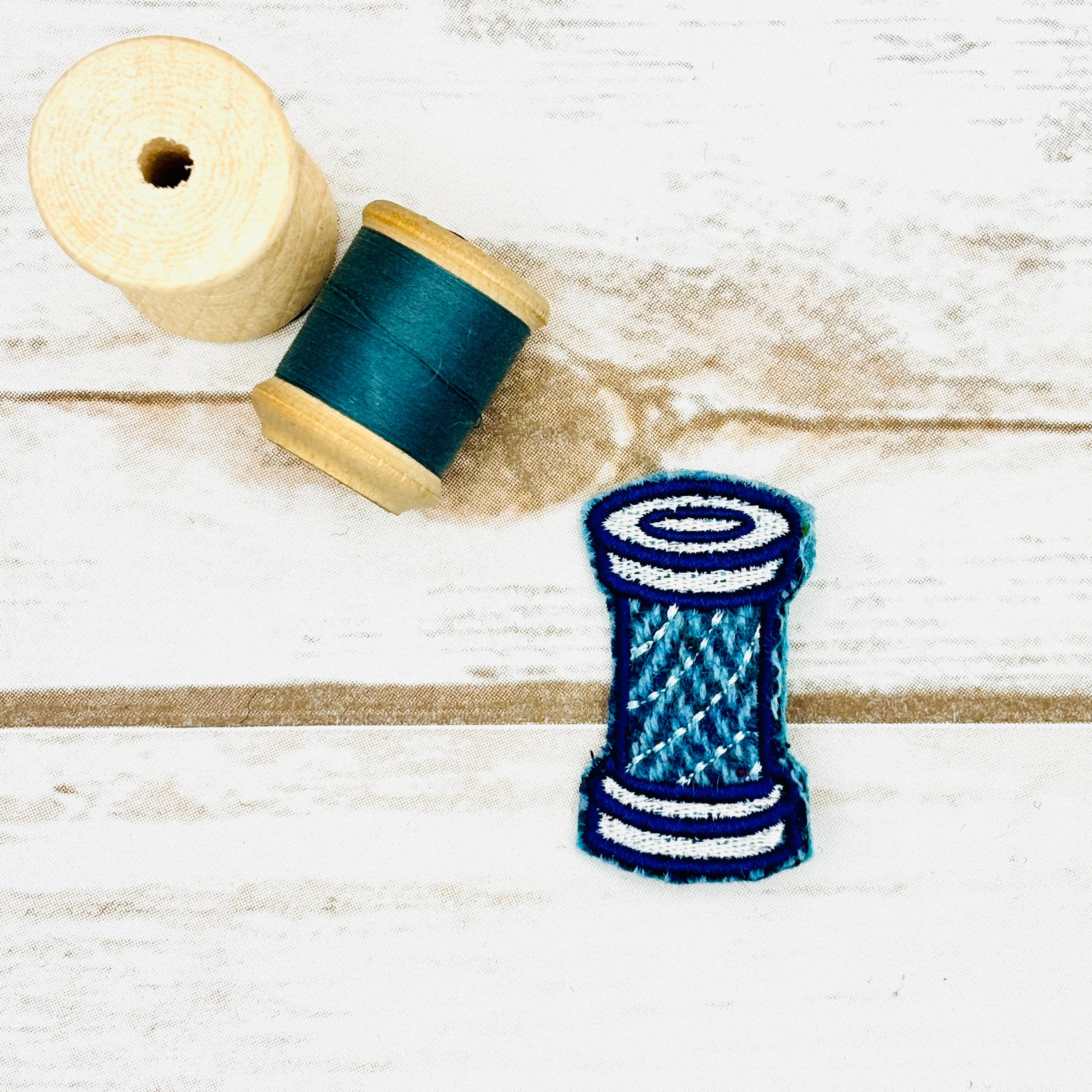 Thread Spool - Harris Tweed Brooch