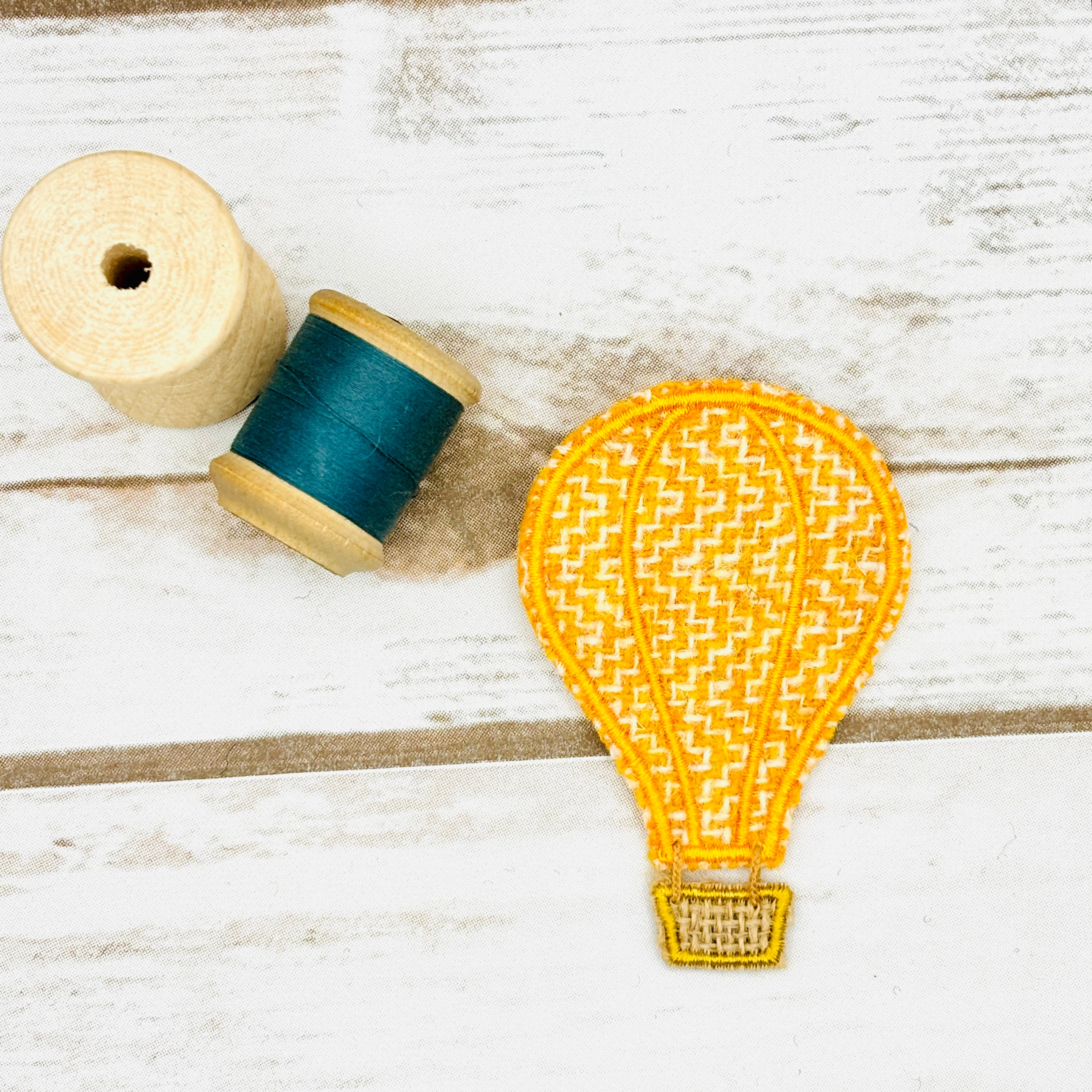 Hot Air Balloons - Harris Tweed Brooch