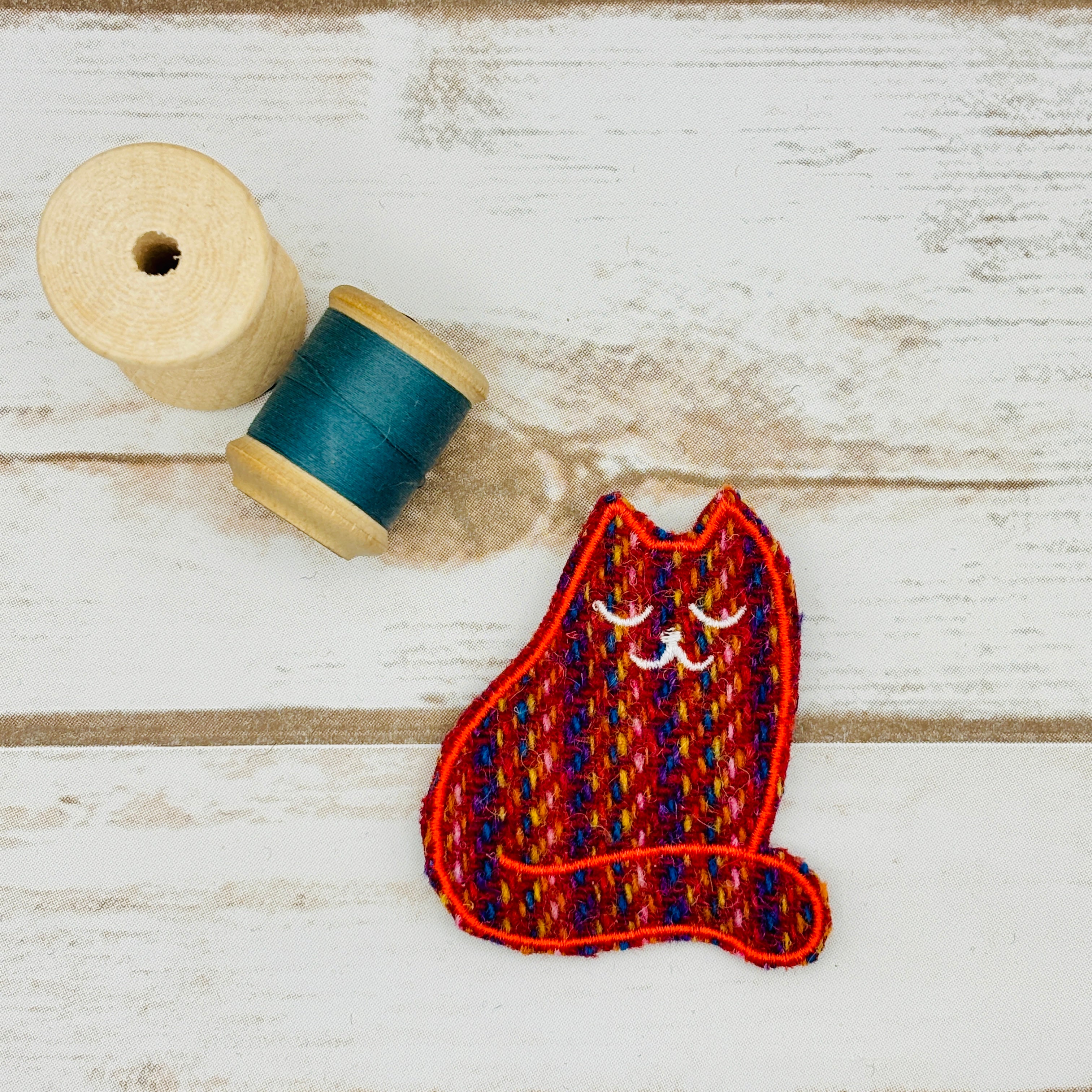 Cat - Harris Tweed Brooch