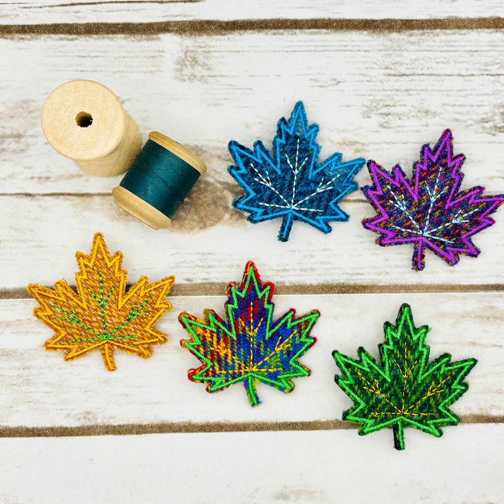Maple Leaf - Harris Tweed Brooch