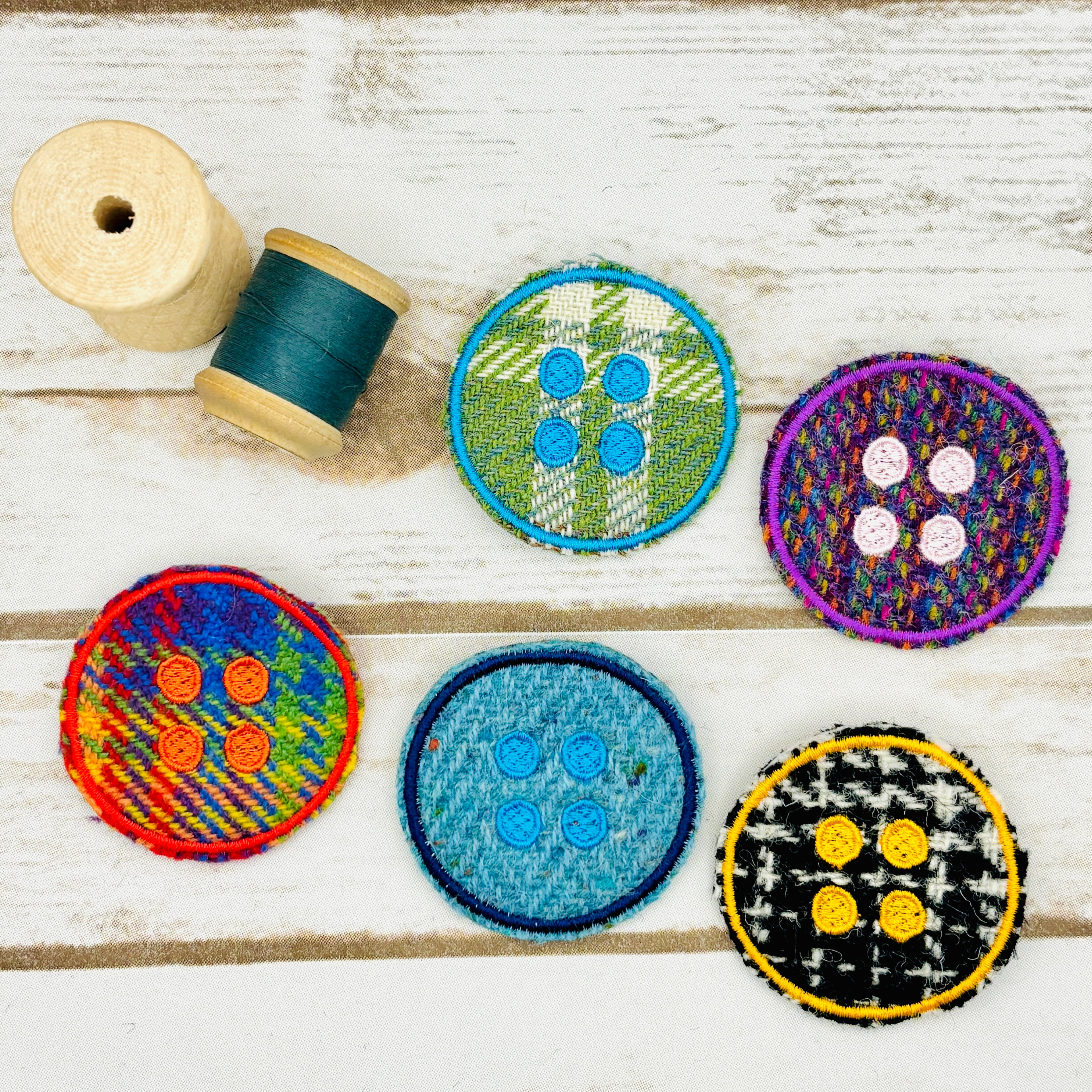 Buttons - Harris Tweed Brooch