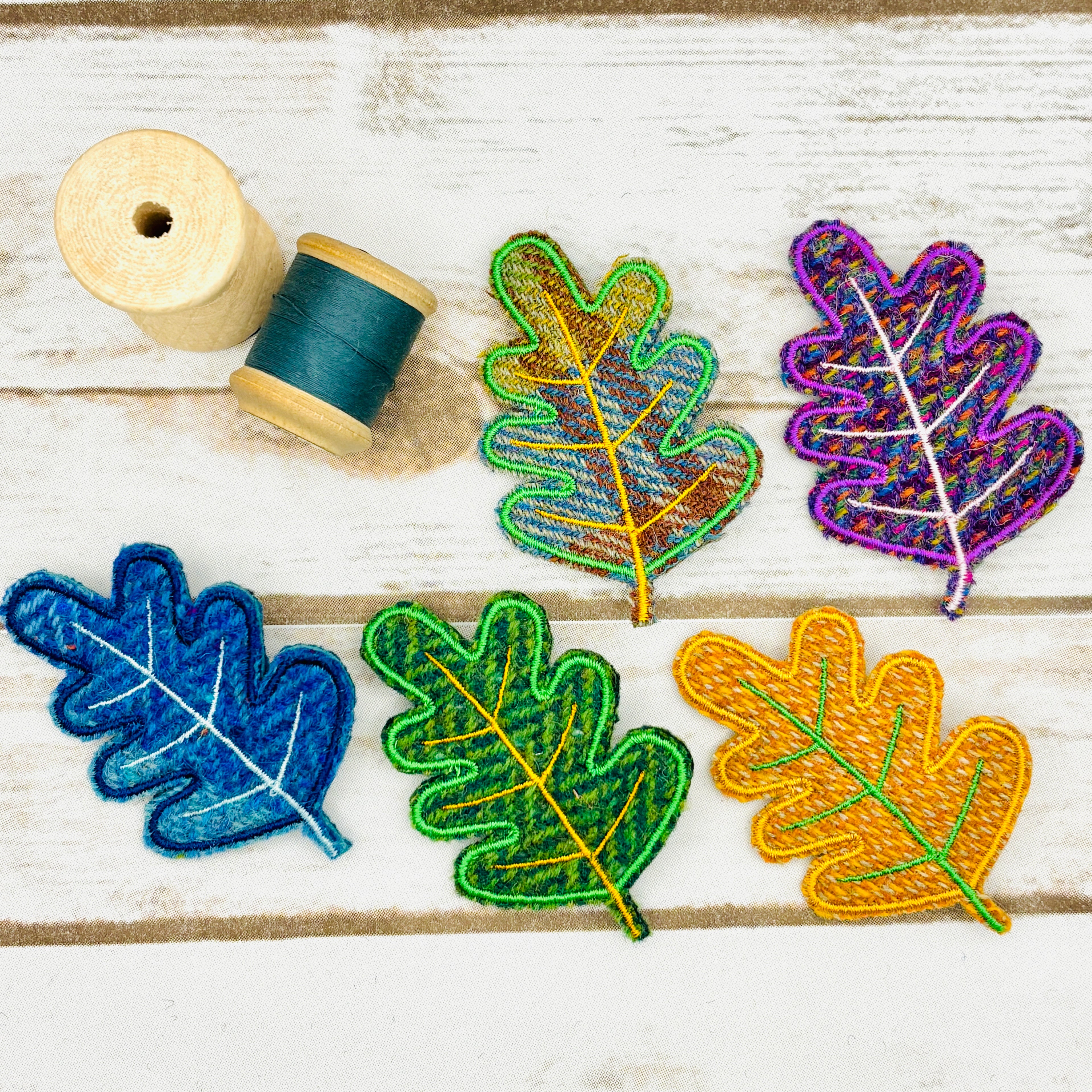 Oak Leaf - Harris Tweed Brooch