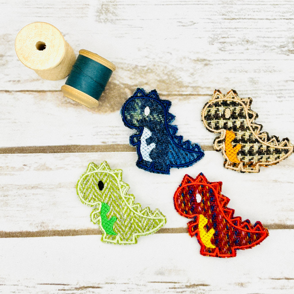 Little T-Rex - Harris Tweed Brooch