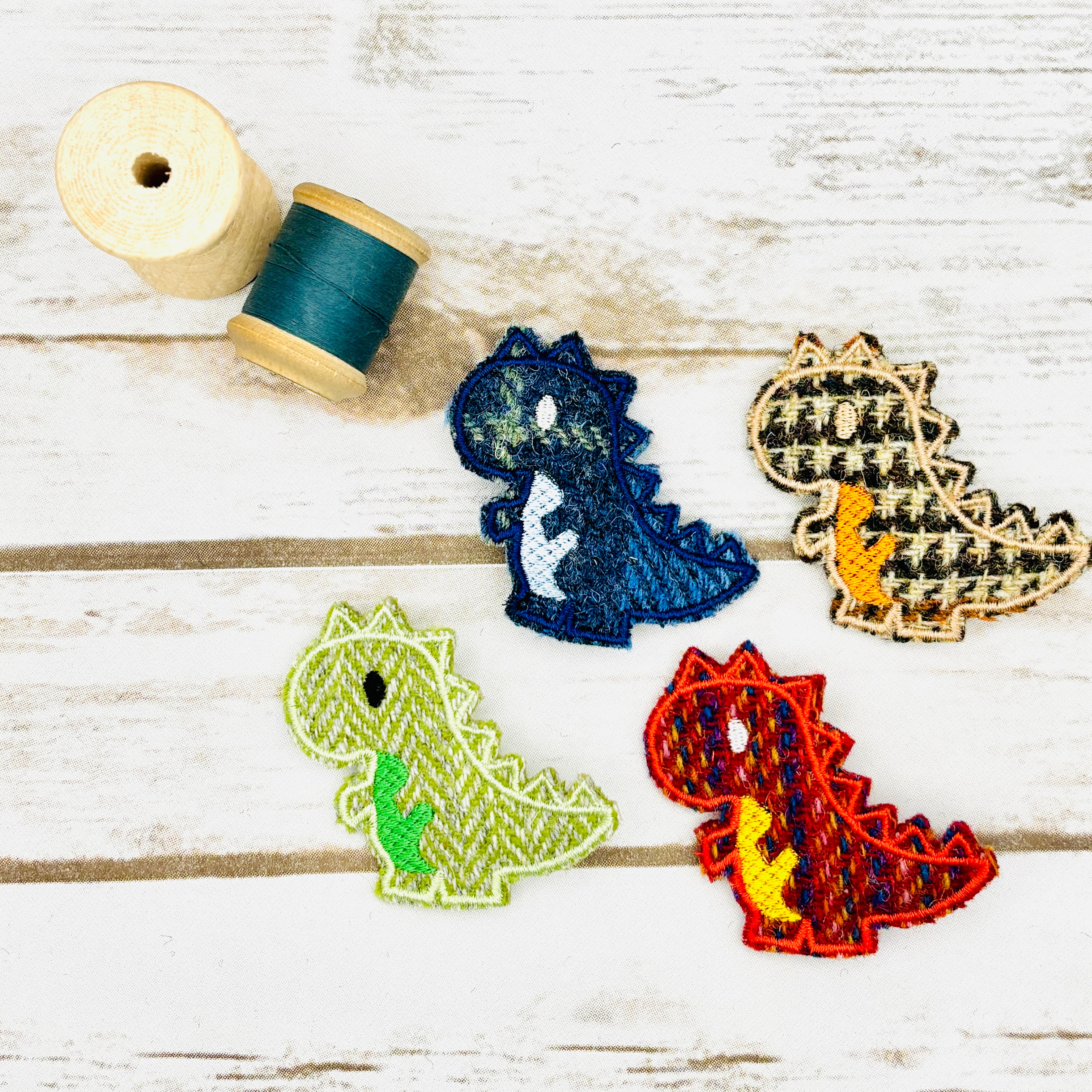 Little T-Rex - Harris Tweed Brooch