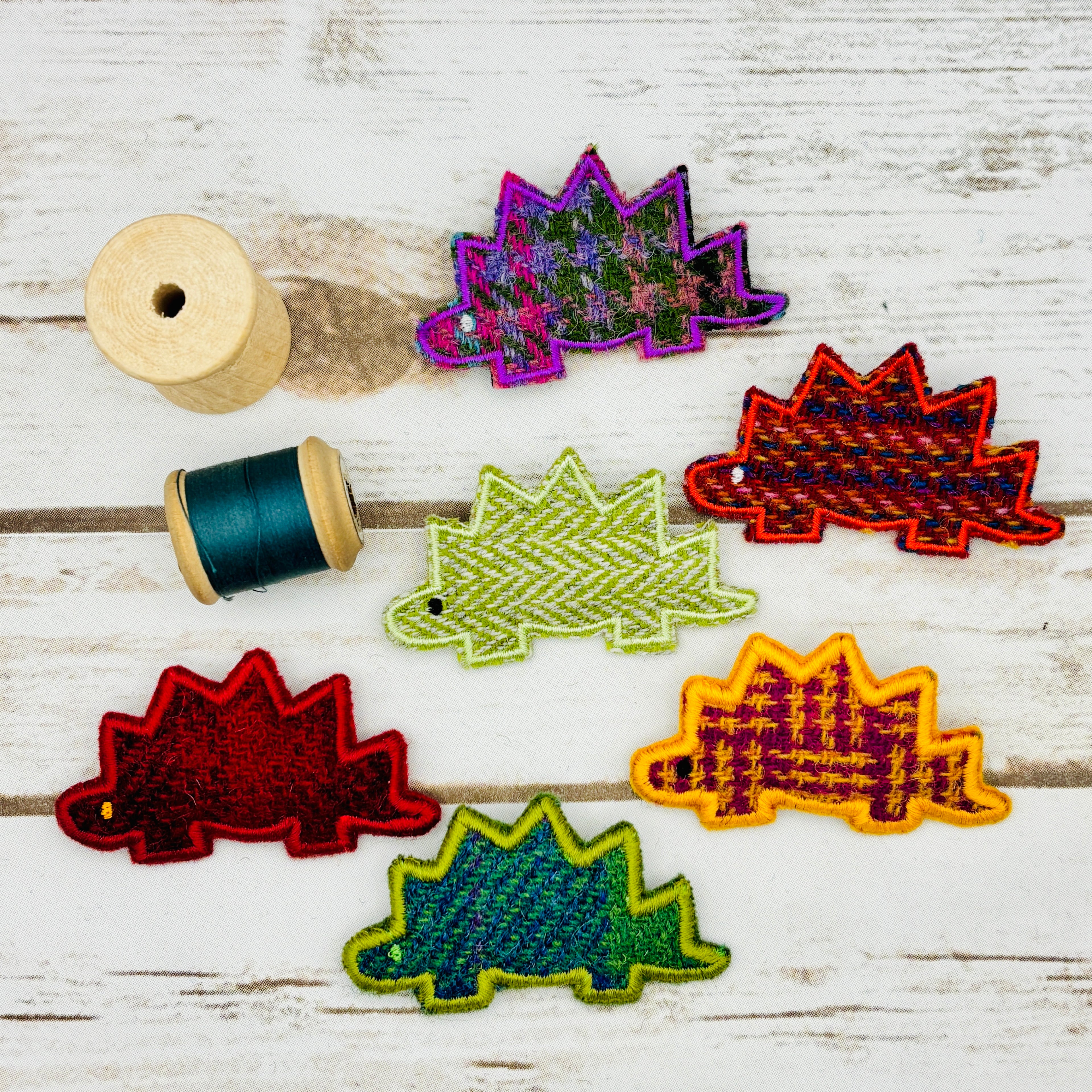 Stegosaurus - Harris Tweed Brooch