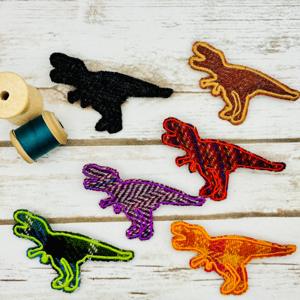 T-Rex - Harris Tweed Brooch