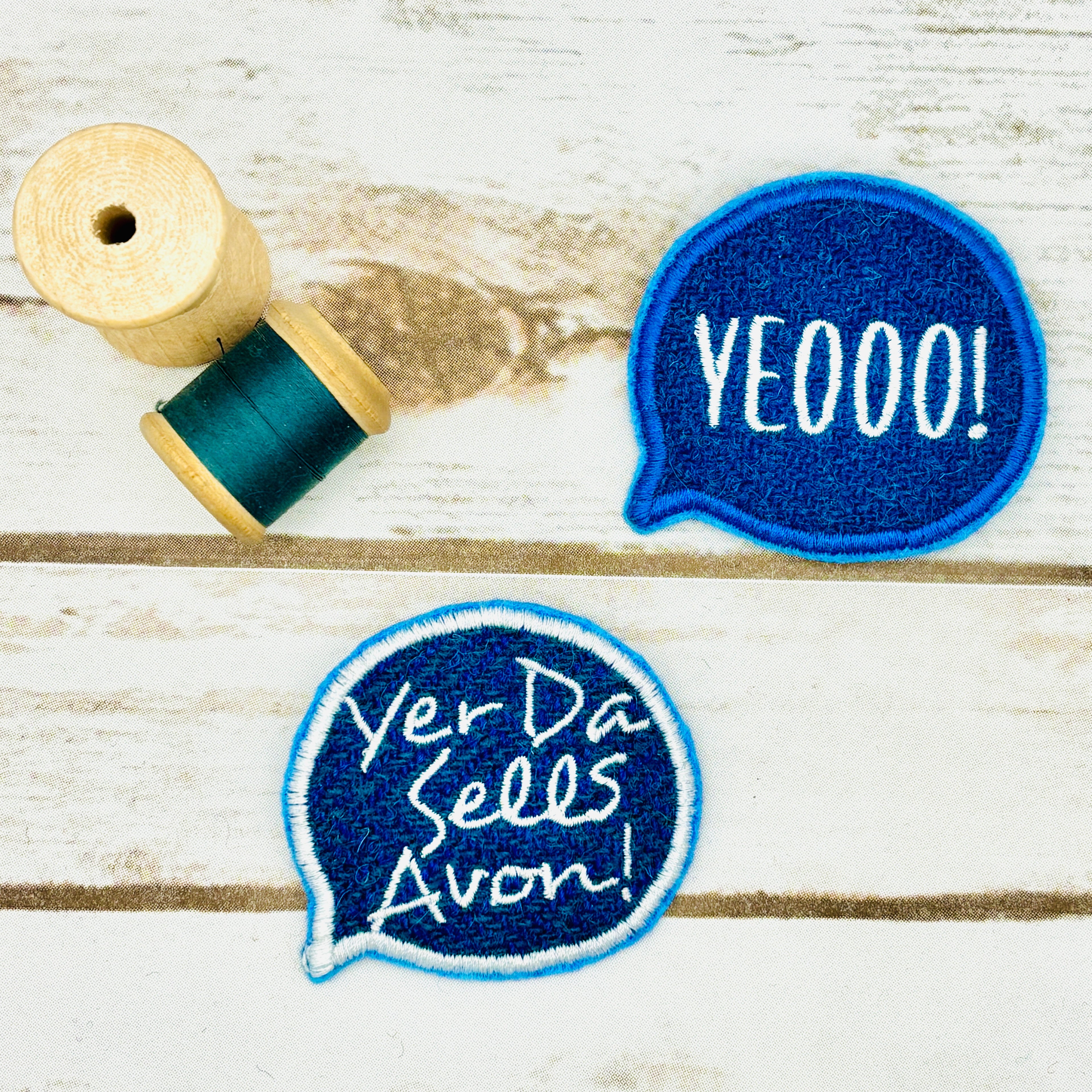 Speech Bubbles - Harris Tweed Brooch