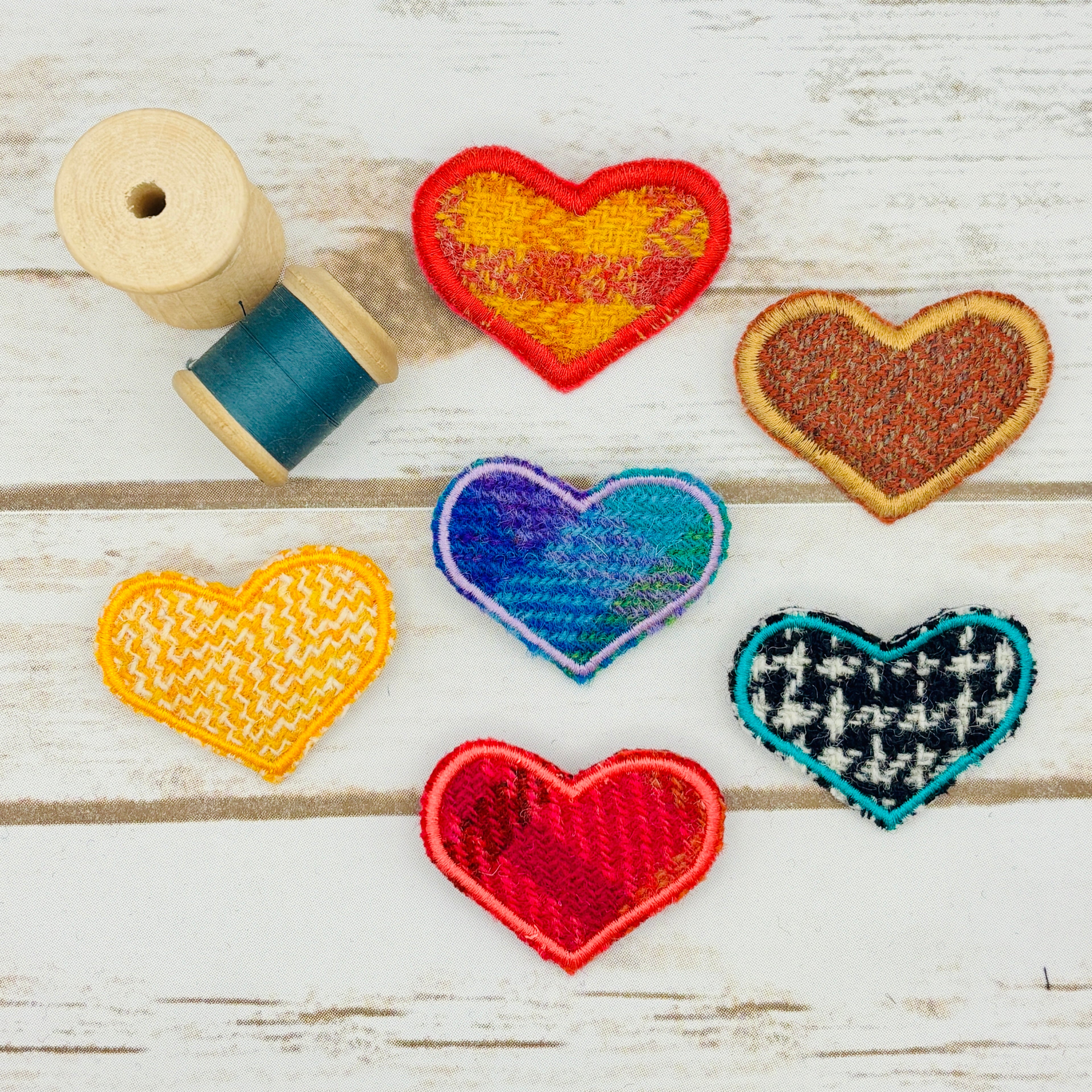 Tweed Hearts - Harris Tweed Brooch