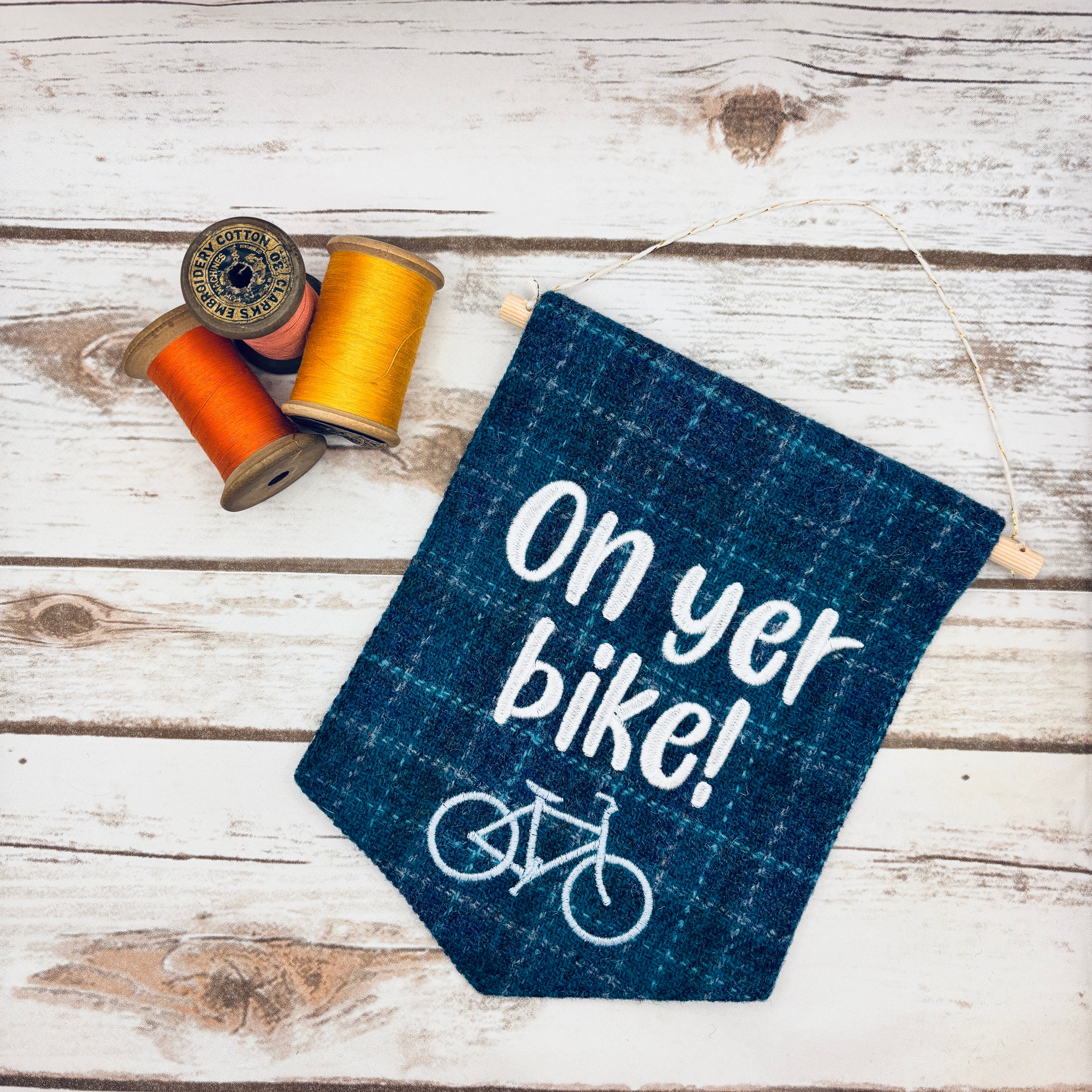 On Yer Bike! Pennant Wall Hanging