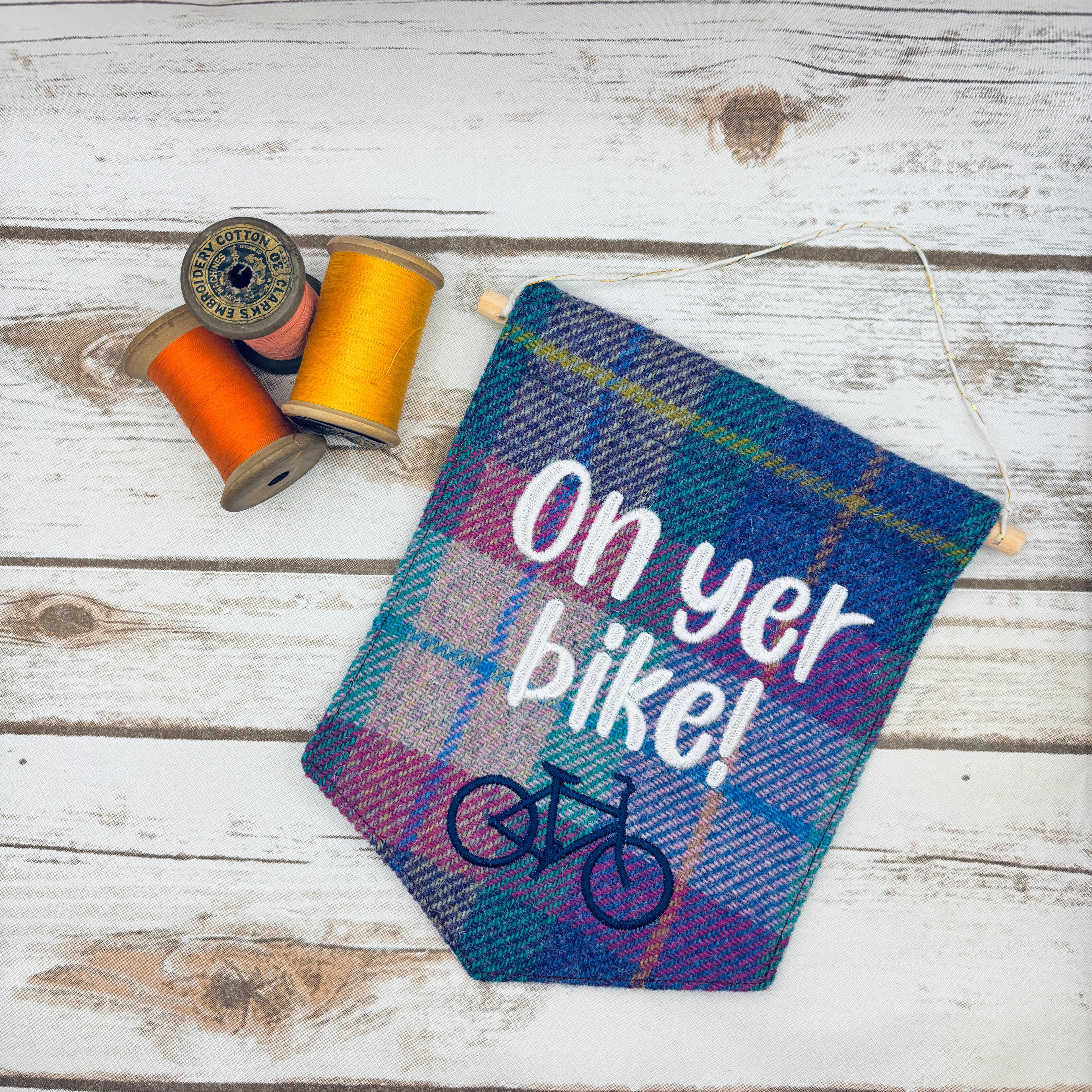 On Yer Bike! Pennant Wall Hanging