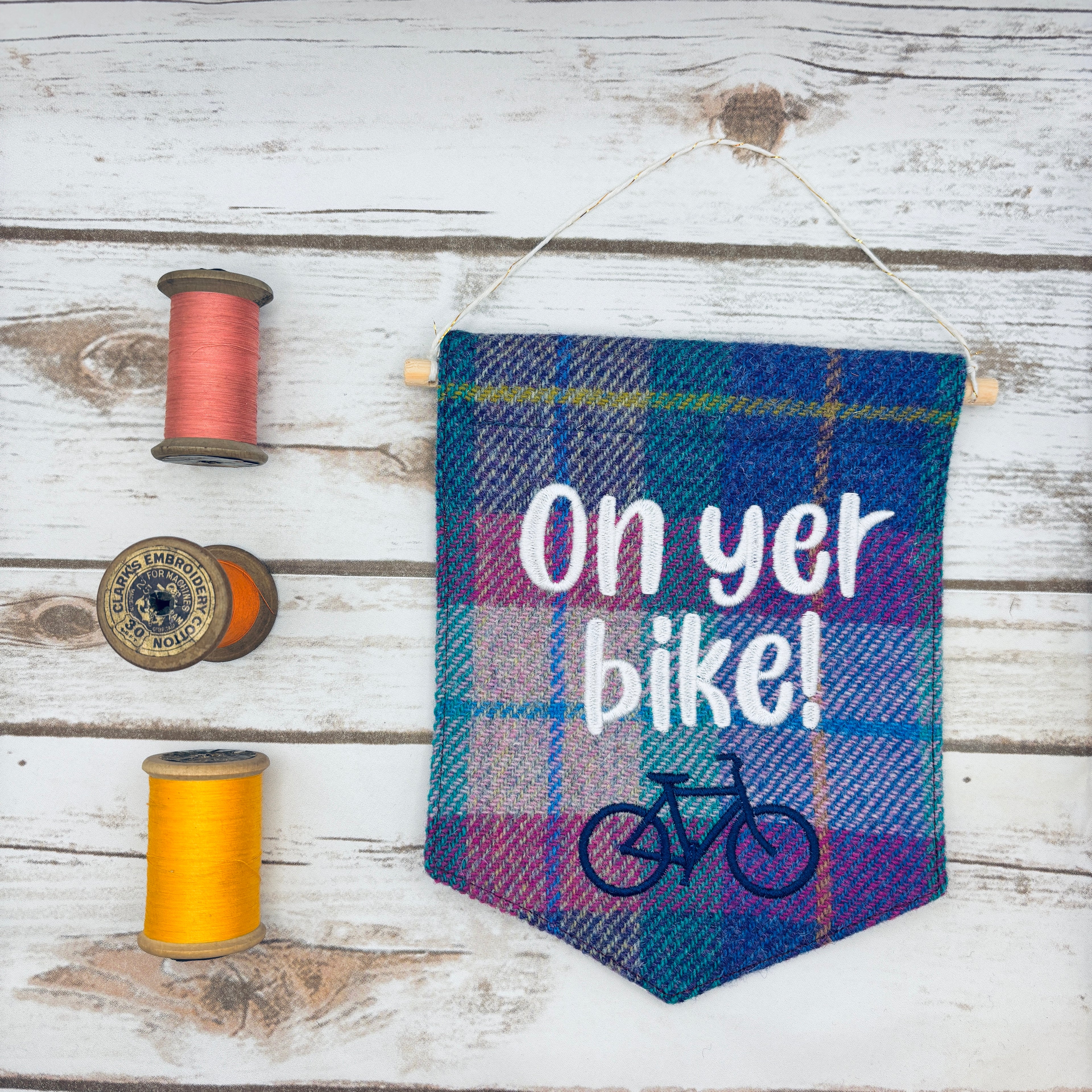 On Yer Bike! Pennant Wall Hanging