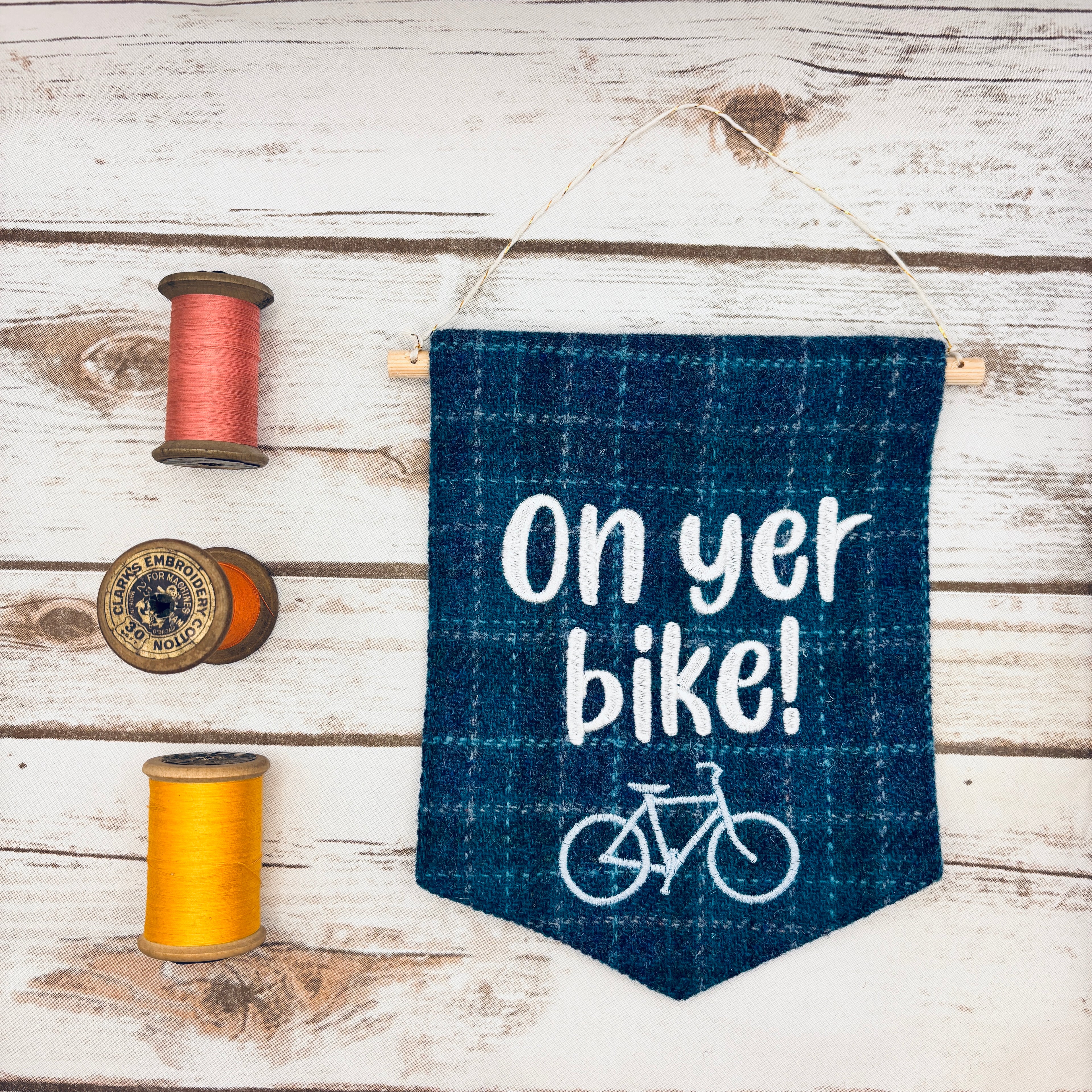 On Yer Bike! Pennant Wall Hanging