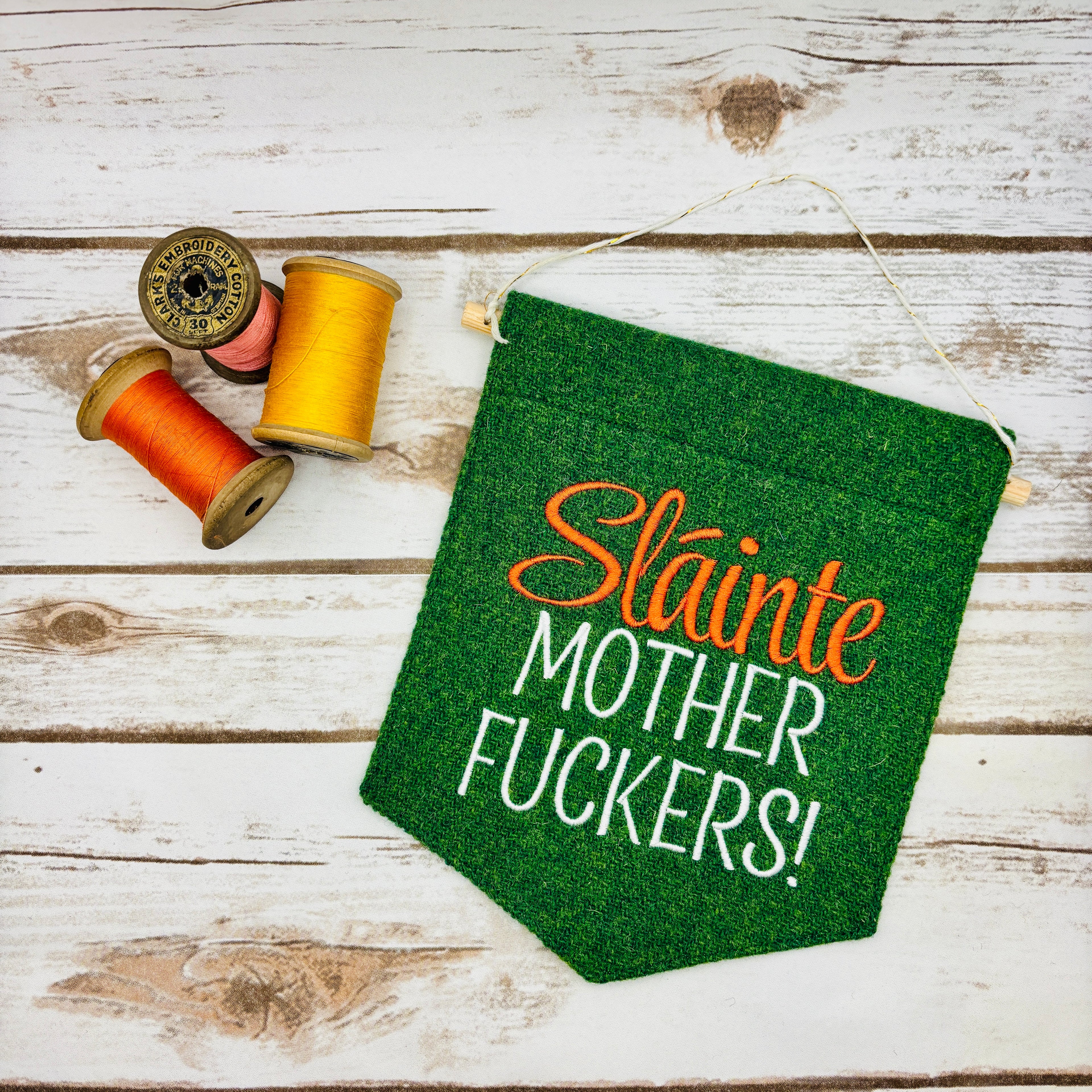 Sláinte MF - Cheers!- Irish Pennant Wall Hanging