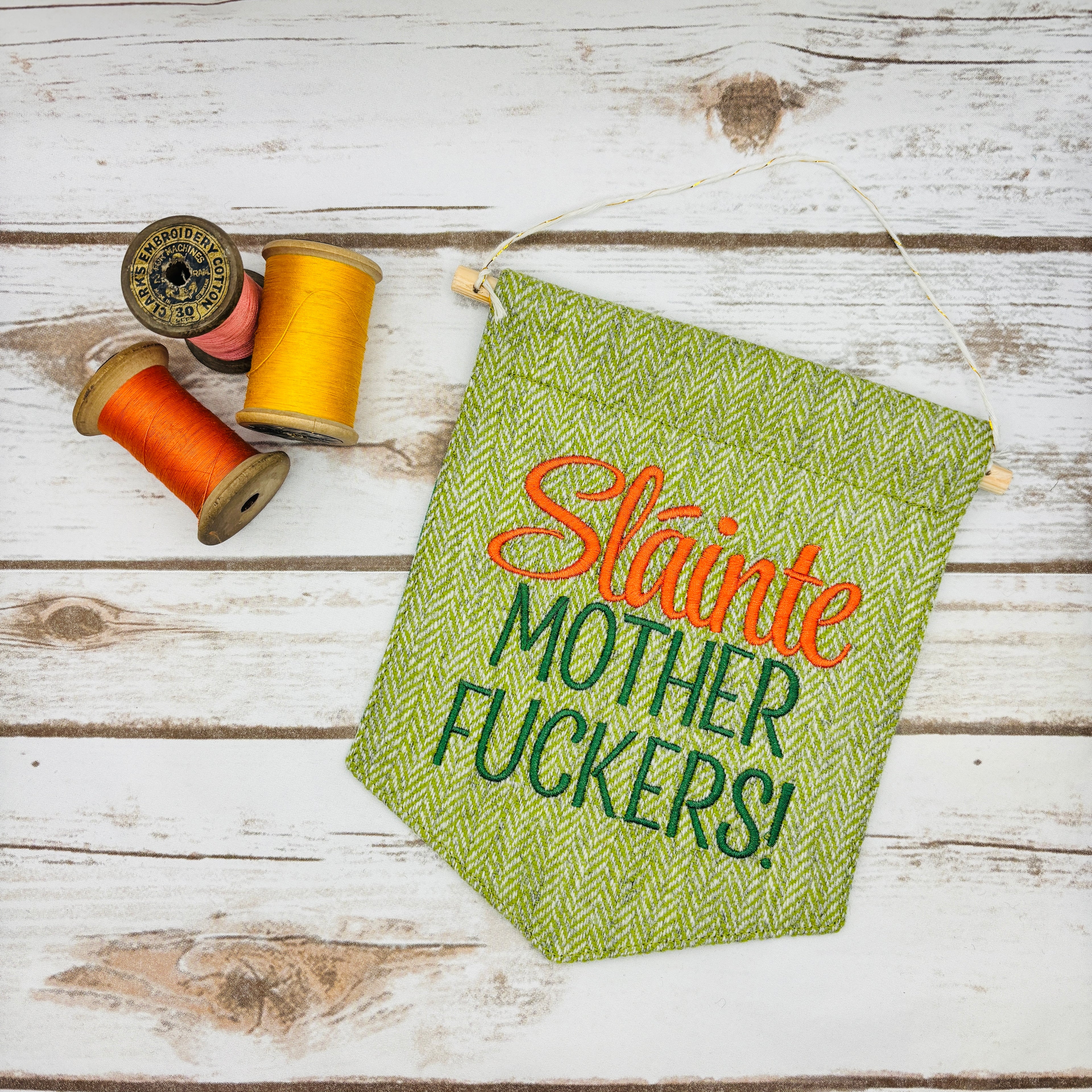 Sláinte MF - Cheers!- Irish Pennant Wall Hanging