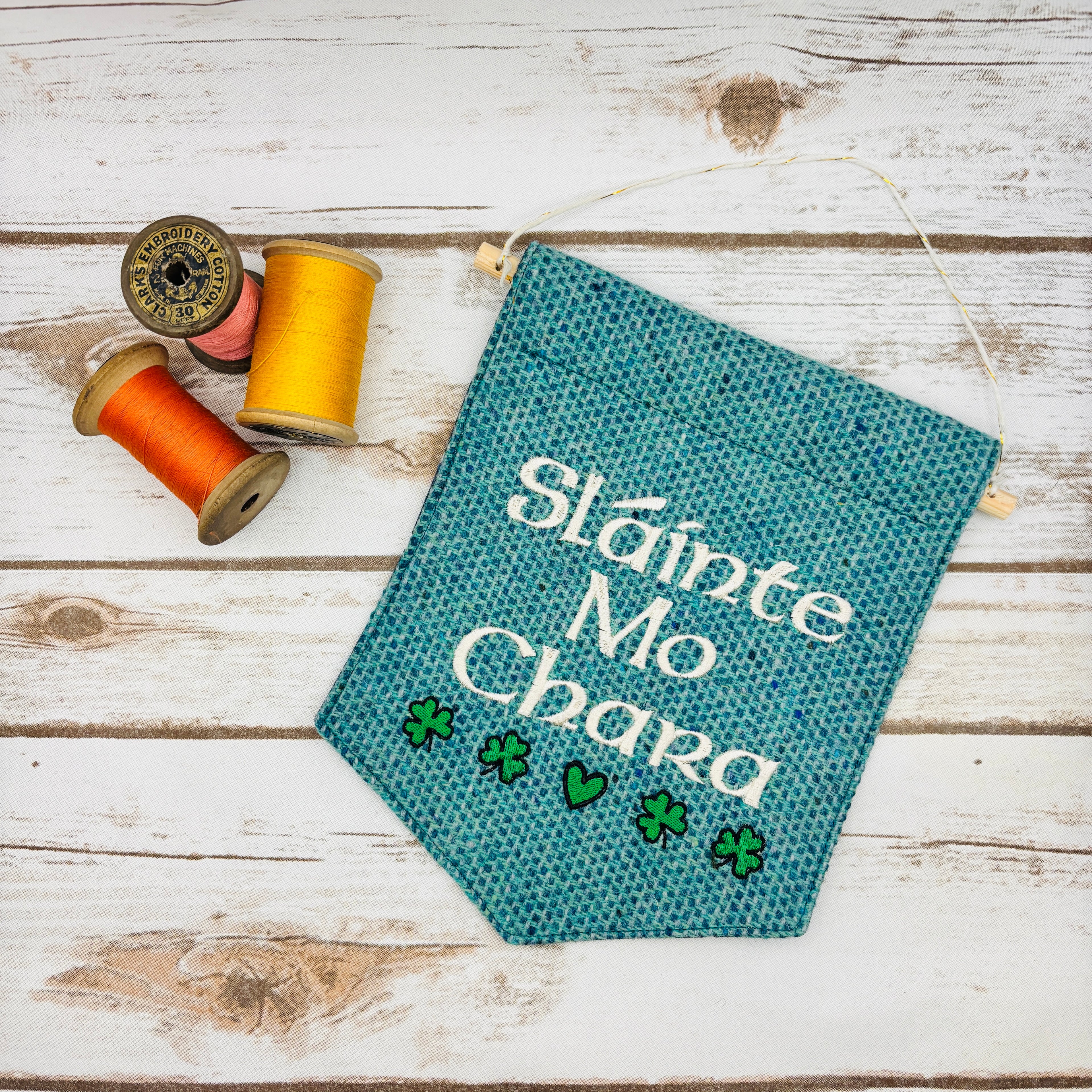 Sláinte mo chara- Be Well My Friend - Irish Pennant Wall Hanging