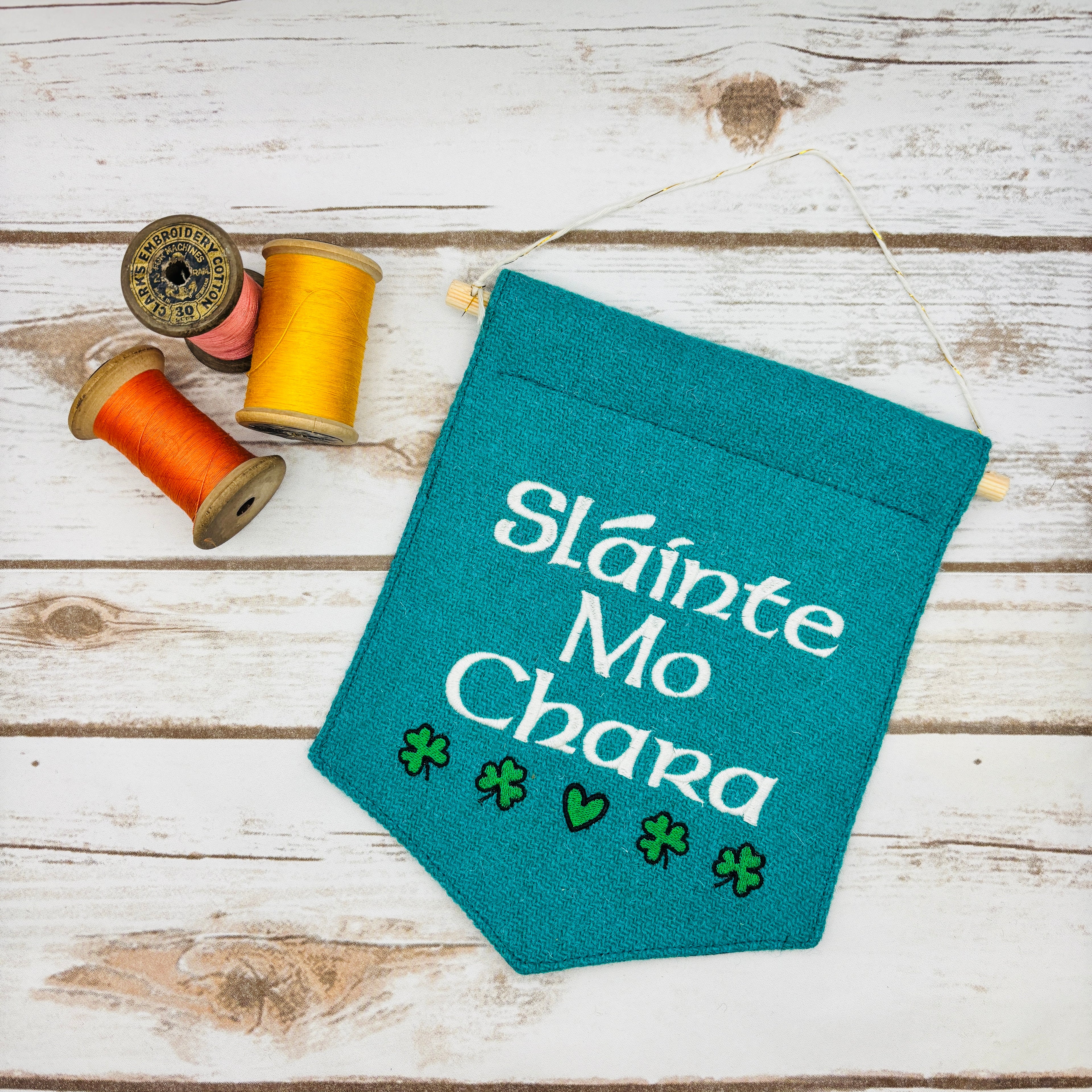Sláinte mo chara- Be Well My Friend - Irish Pennant Wall Hanging