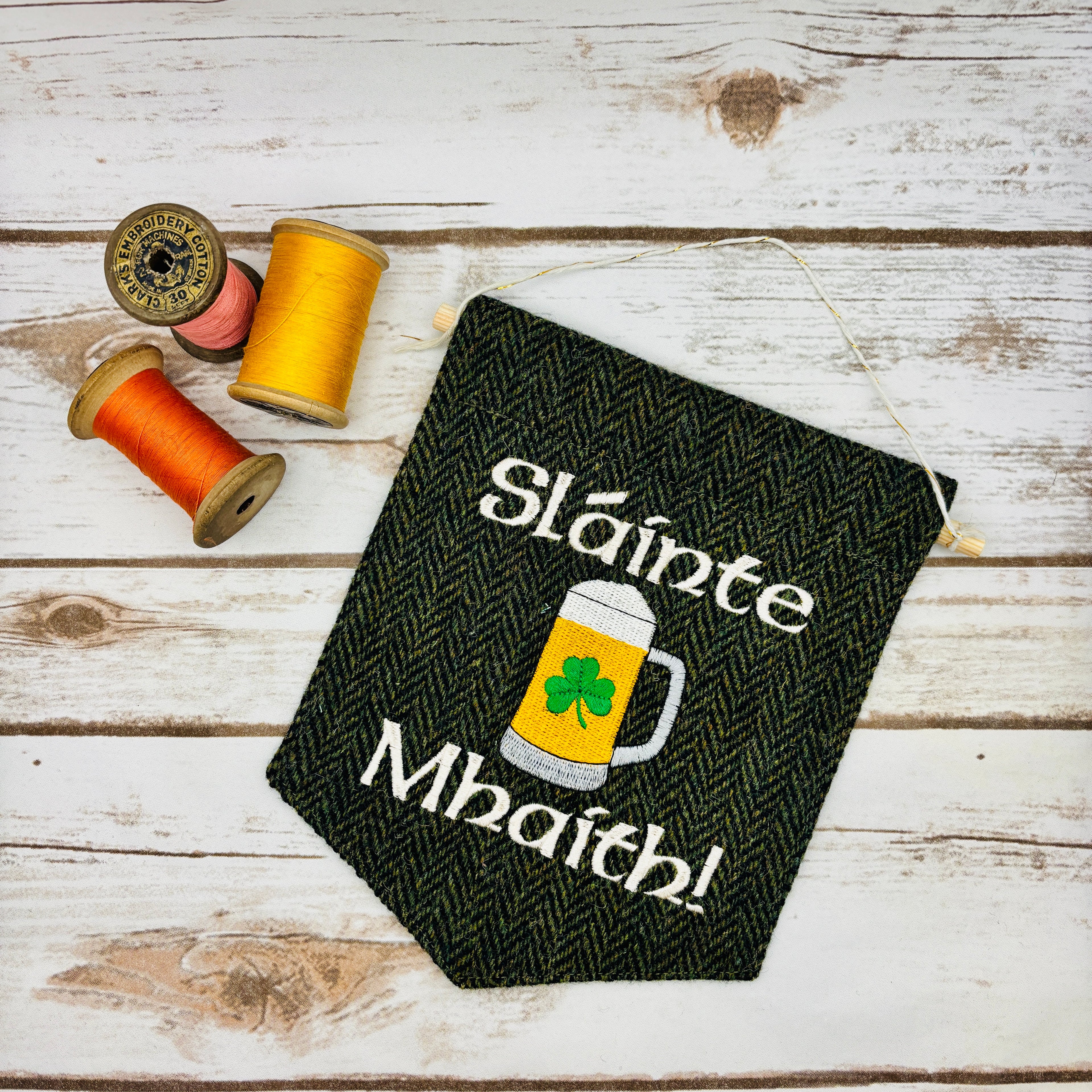 Sláinte Mhaith (Lager)- Your good health! or Cheers! - Irish Pennant Wall Hanging