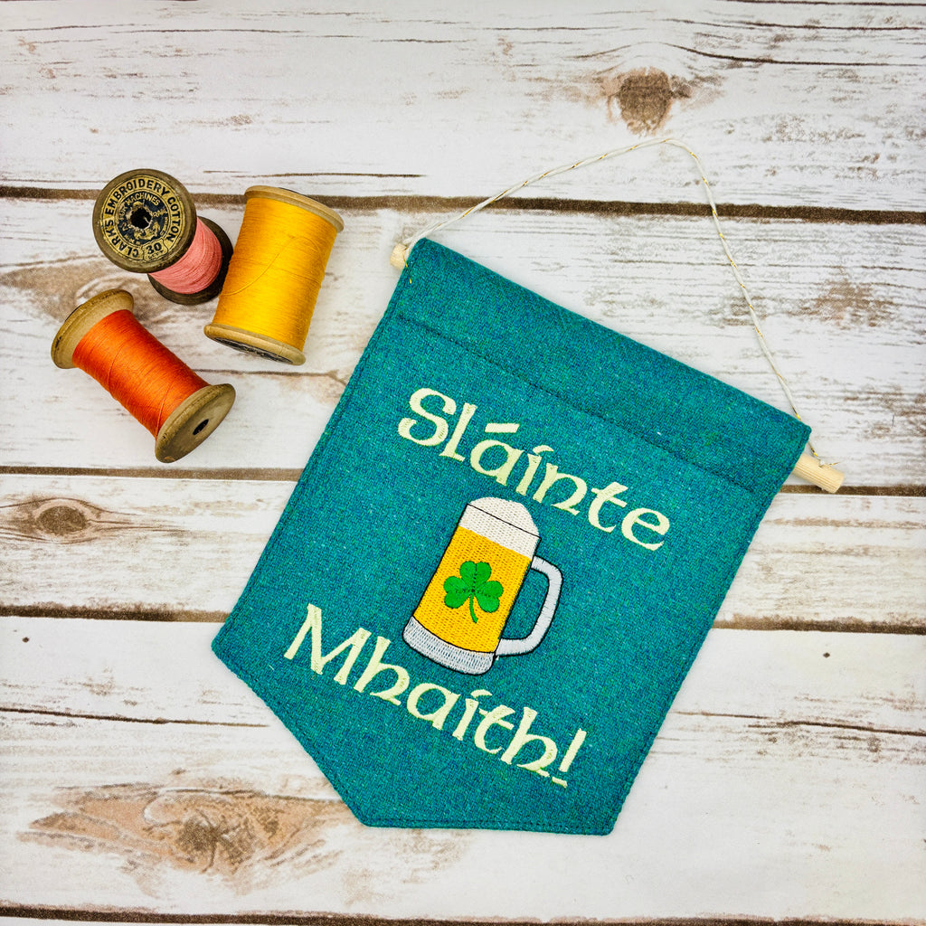 Sláinte Mhaith (Lager)- Your good health! or Cheers! - Irish Pennant Wall Hanging