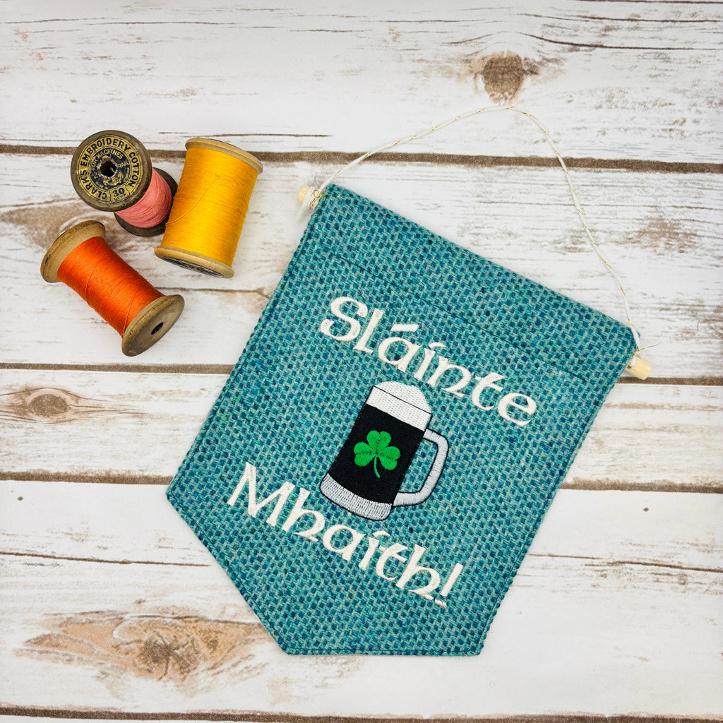 Sláinte Mhaith (Stout) - Your good health! or Cheers! - Irish Pennant Wall Hanging