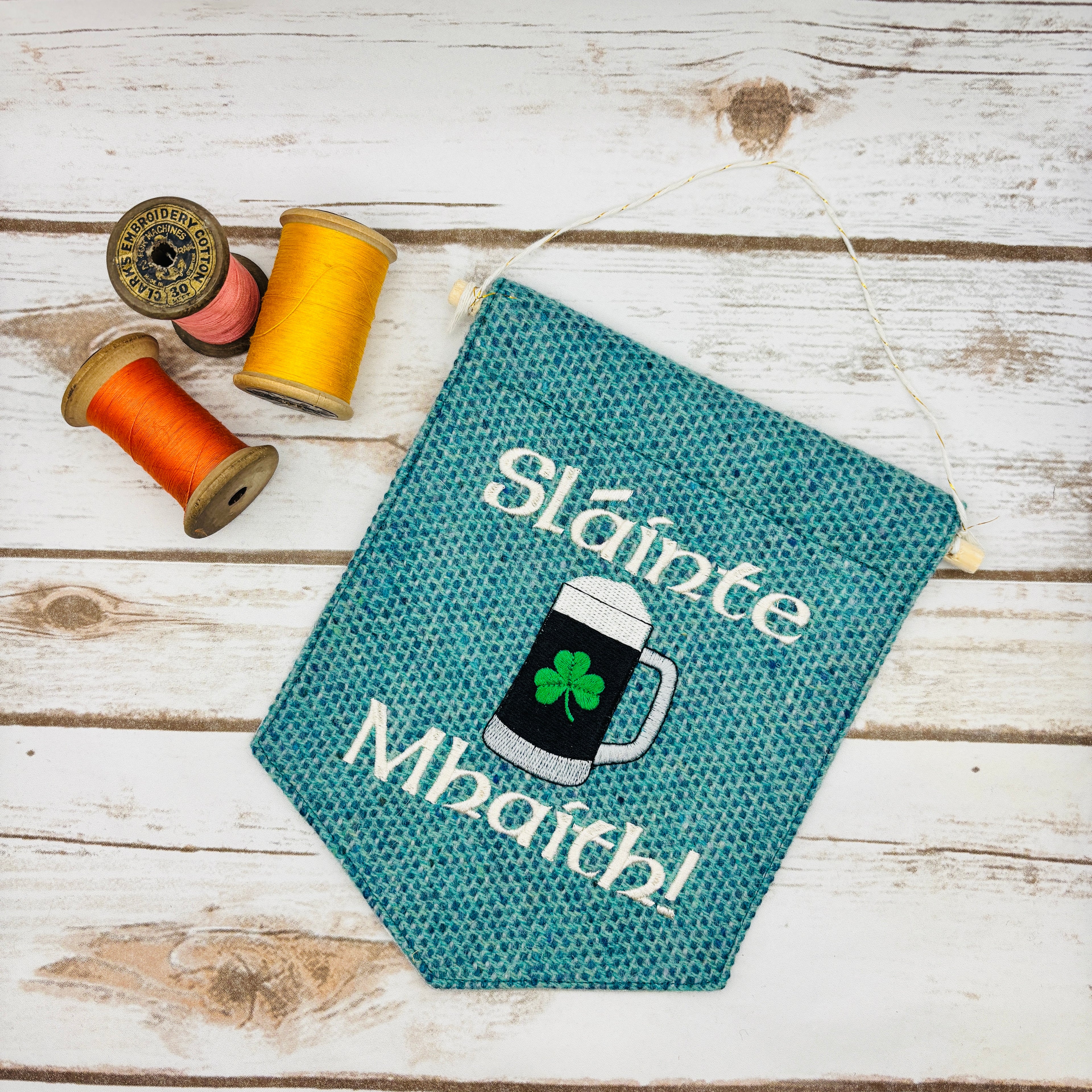 Sláinte Mhaith (Stout) - Your good health! or Cheers! - Irish Pennant Wall Hanging