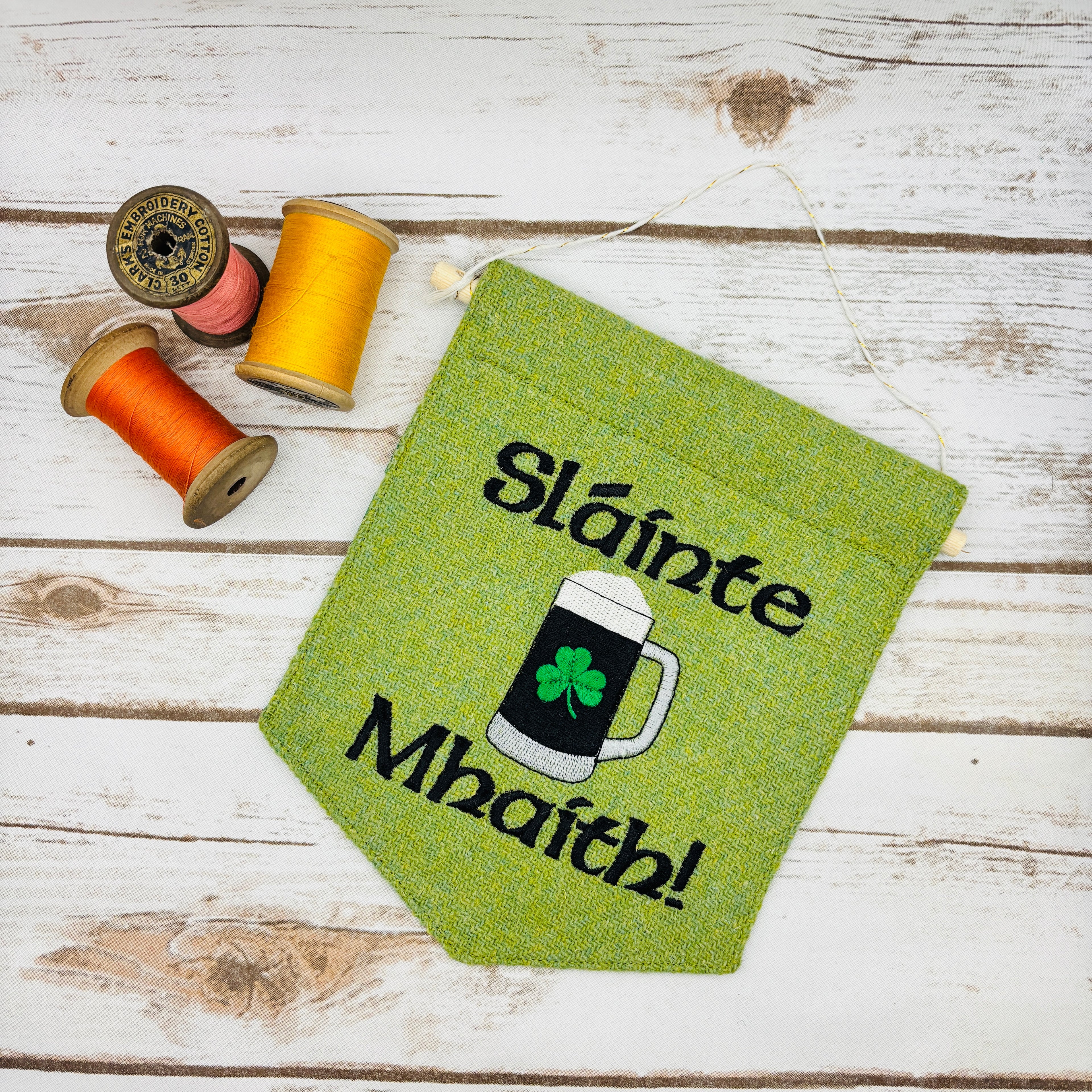 Sláinte Mhaith (Stout) - Your good health! or Cheers! - Irish Pennant Wall Hanging