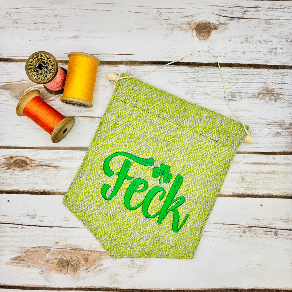 Feck - Irish Swear Word - Irish Pennant Wall Hanging