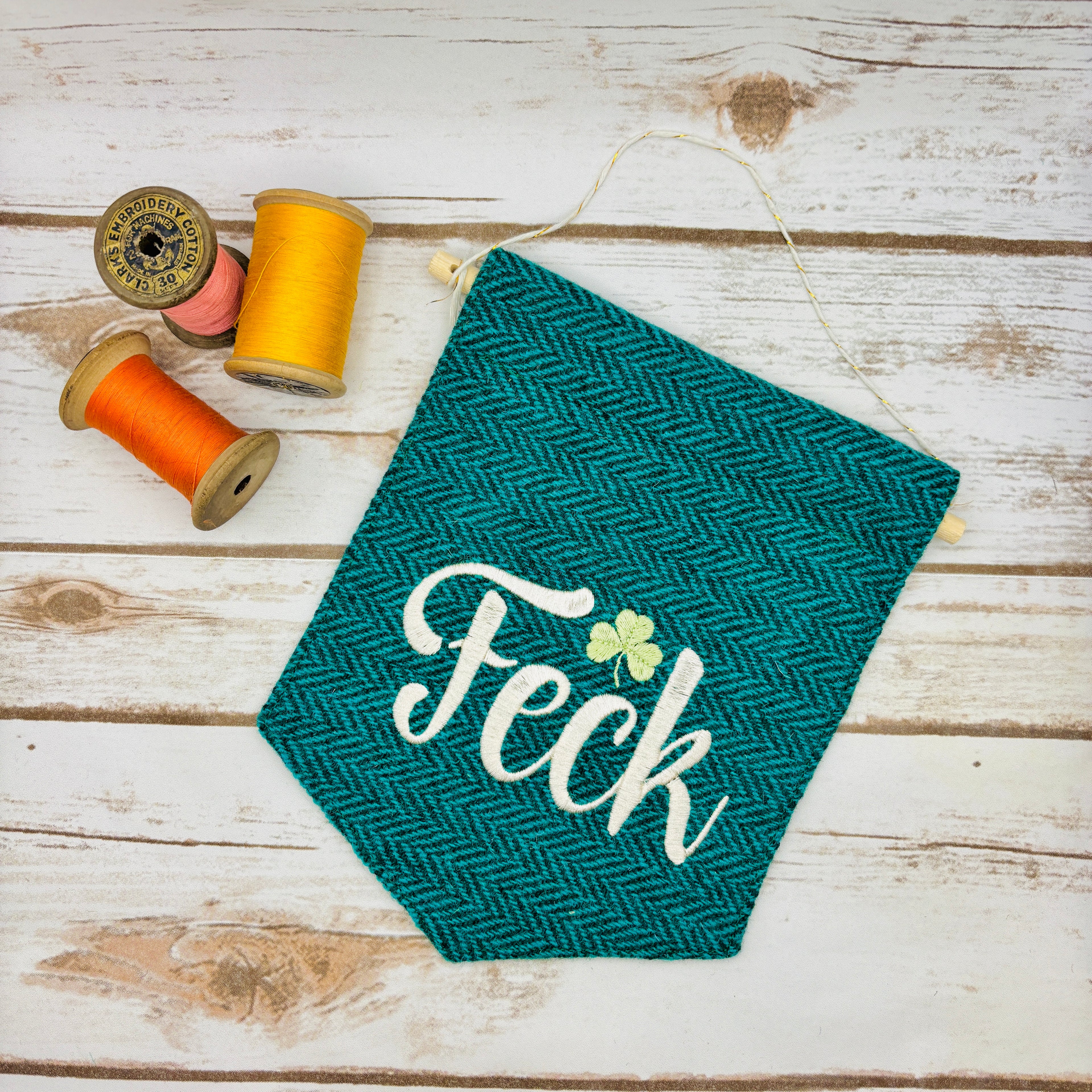 Feck - Irish Swear Word - Irish Pennant Wall Hanging
