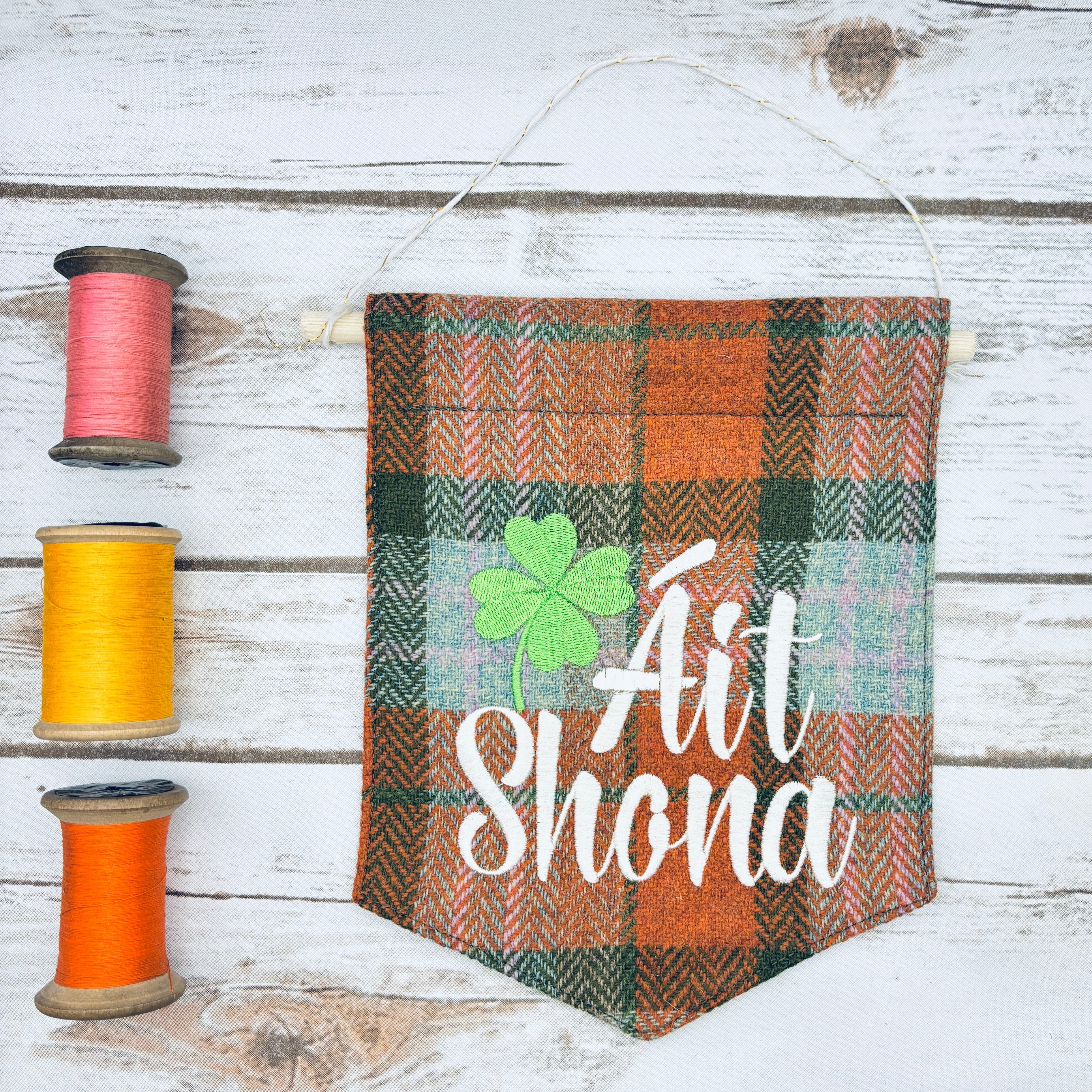 Áit Shona - Happy Place - Irish Pennant Wall Hanging