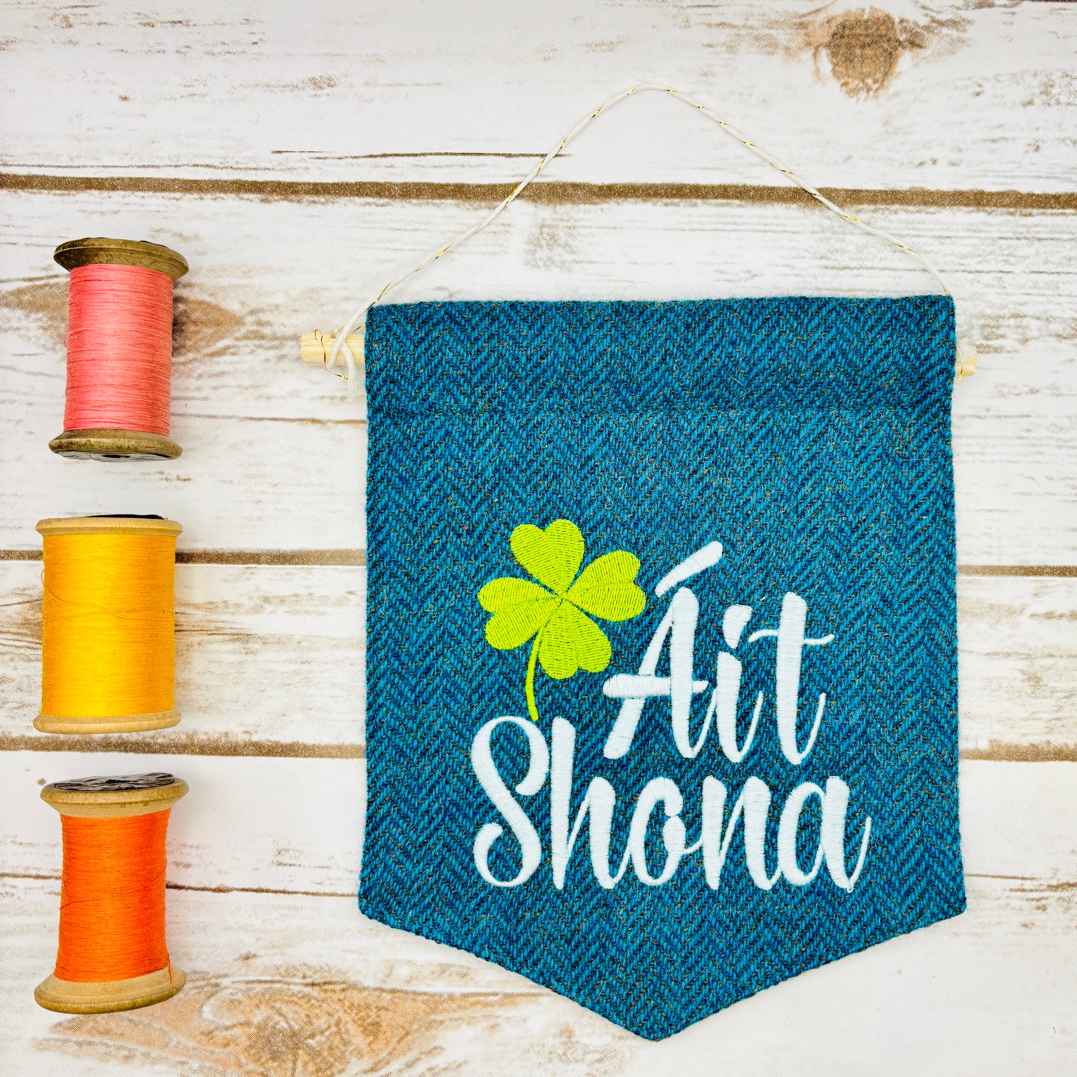 Áit Shona - Happy Place - Irish Pennant Wall Hanging