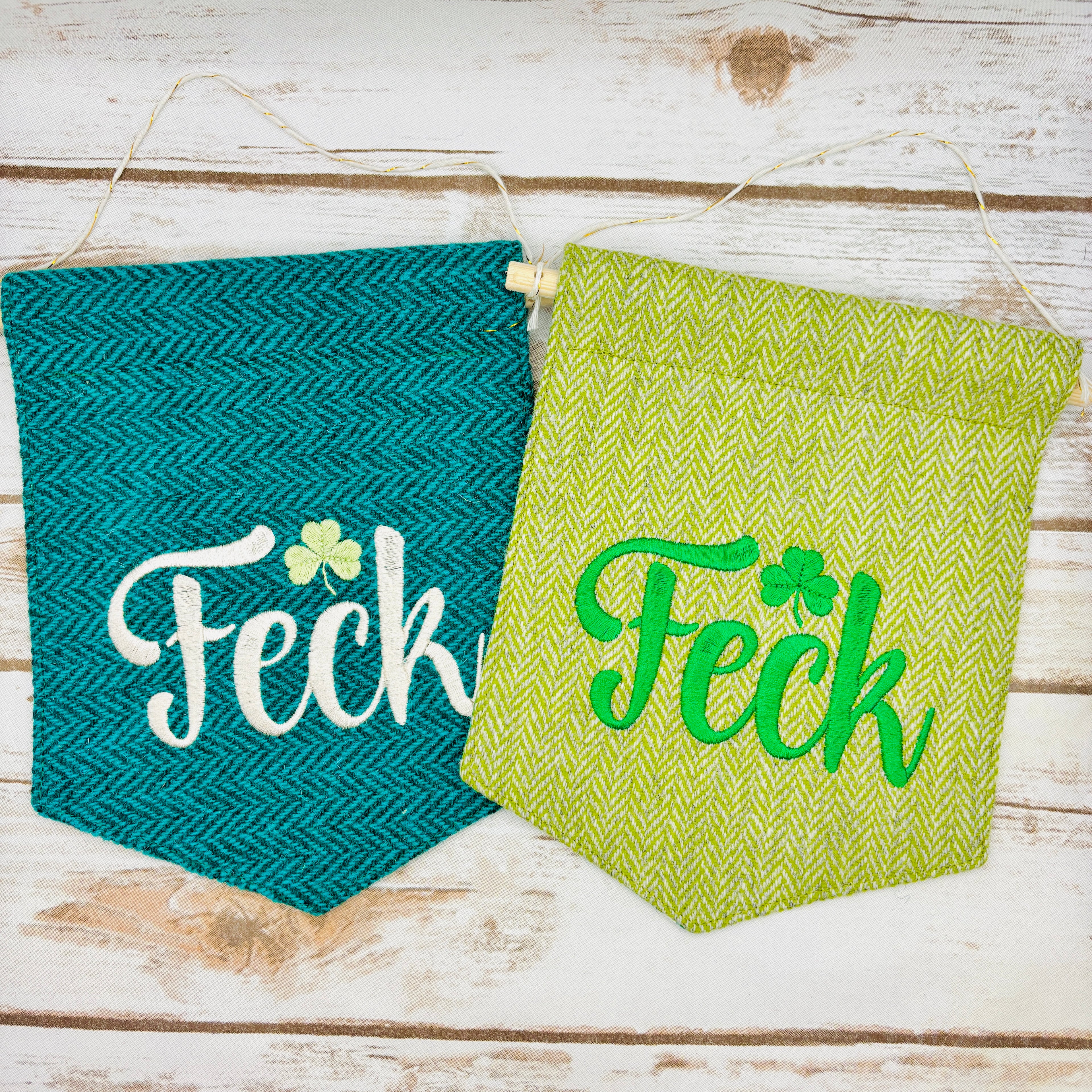 Feck - Irish Swear Word - Irish Pennant Wall Hanging