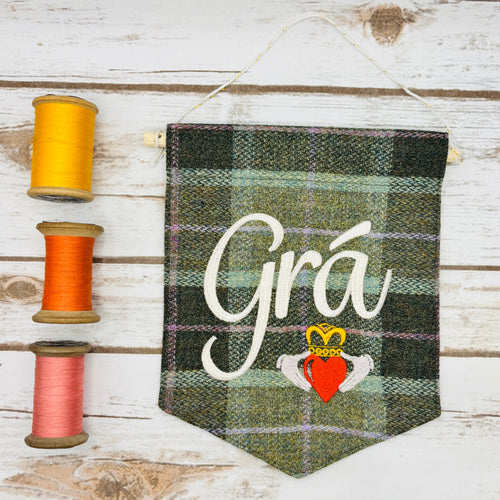 Grá - Love - Irish Pennant Wall Hanging