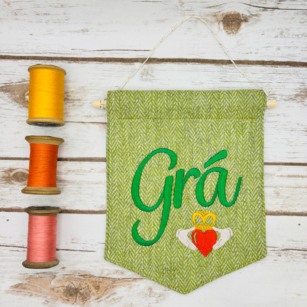 Grá - Love - Irish Pennant Wall Hanging