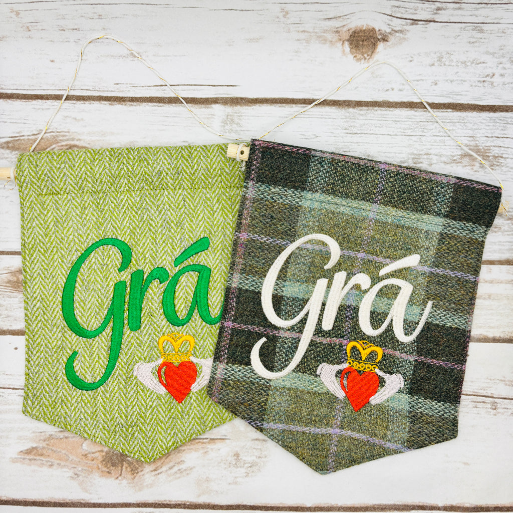 Grá - Love - Irish Pennant Wall Hanging