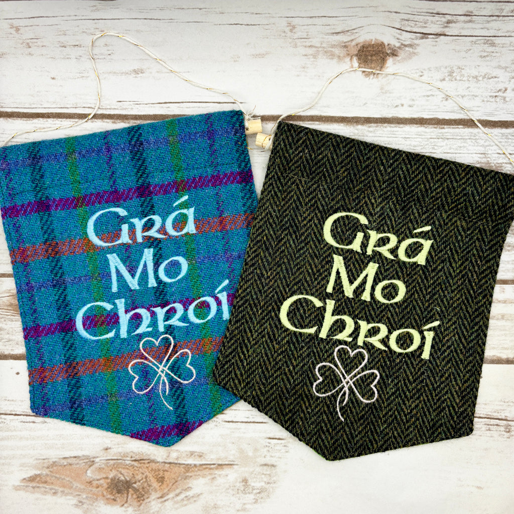 Grá Mo Chroí - Love of my heart- Irish Pennant Wall Hanging