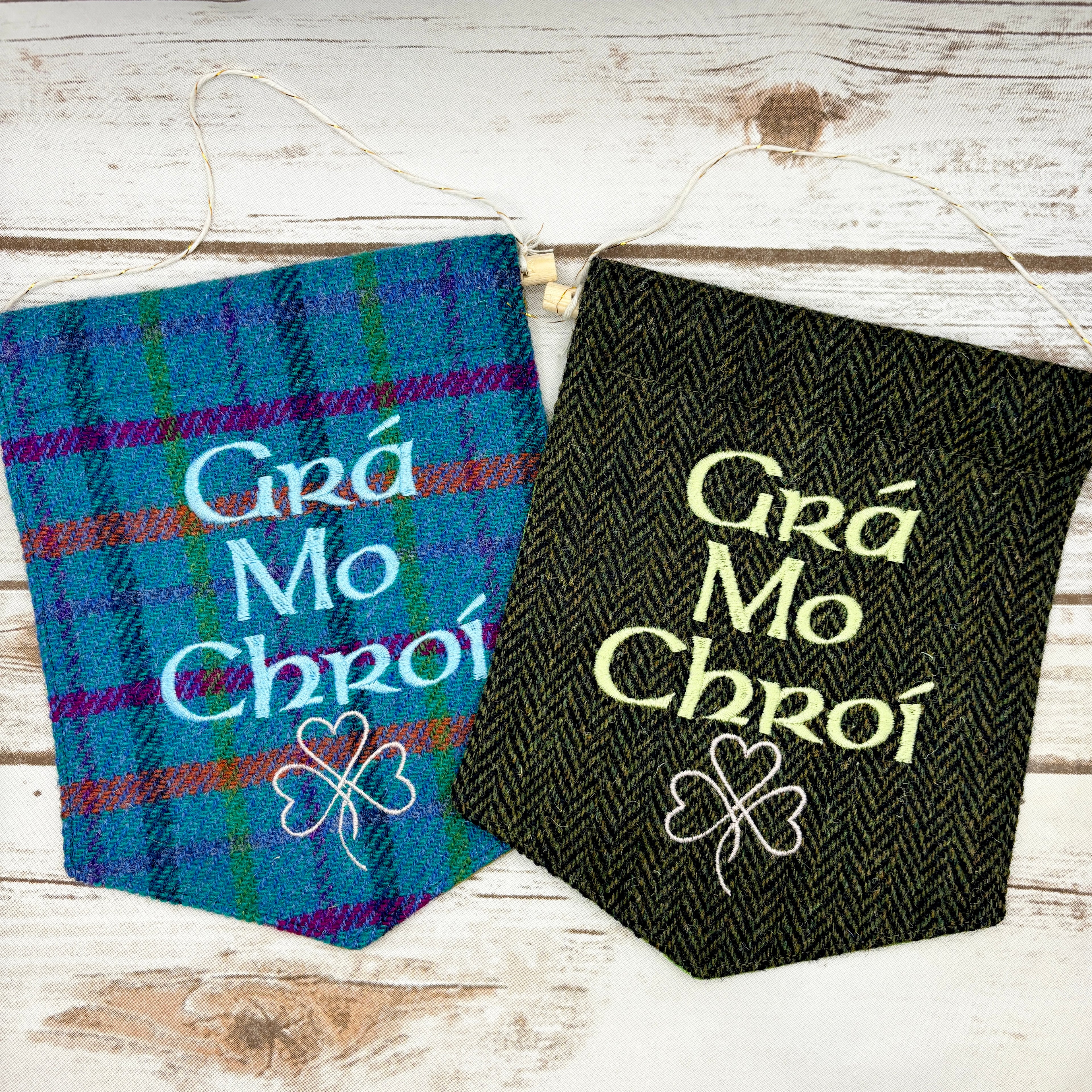 Grá Mo Chroí - Love of my heart- Irish Pennant Wall Hanging