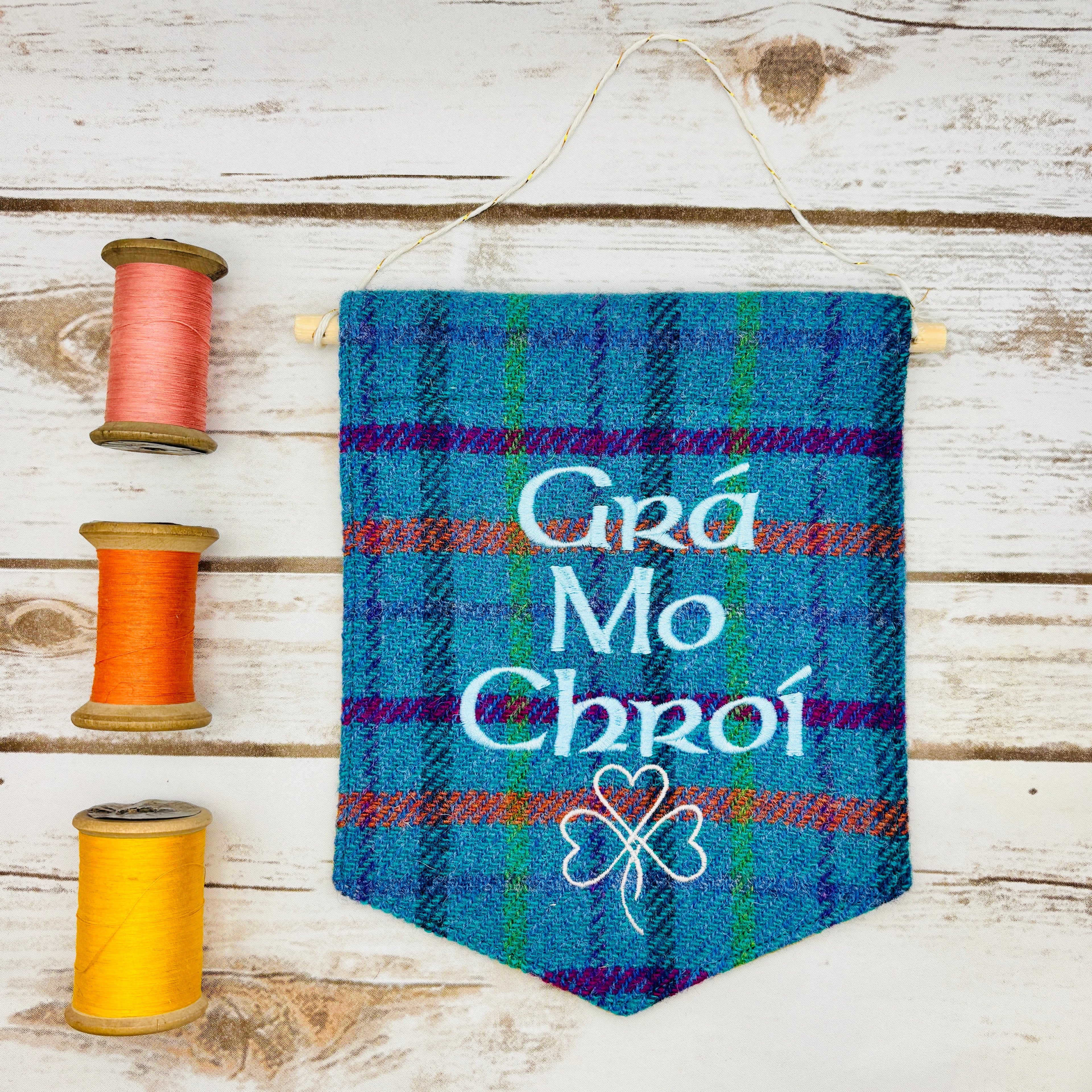 Grá Mo Chroí - Love of my heart- Irish Pennant Wall Hanging