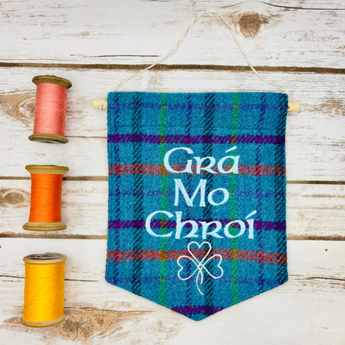 Grá Mo Chroí - Love of my heart- Irish Pennant Wall Hanging