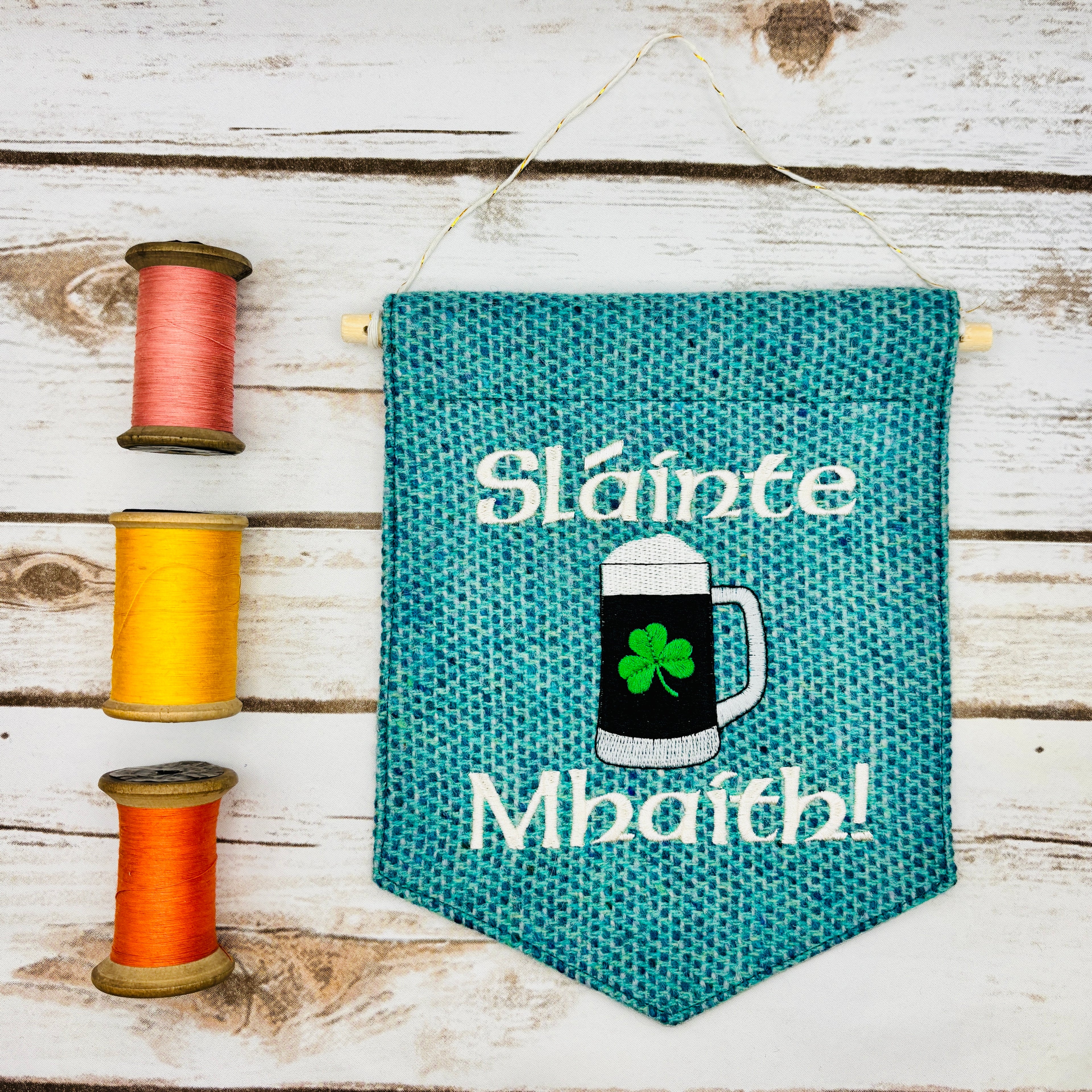 Sláinte Mhaith (Stout) - Your good health! or Cheers! - Irish Pennant Wall Hanging