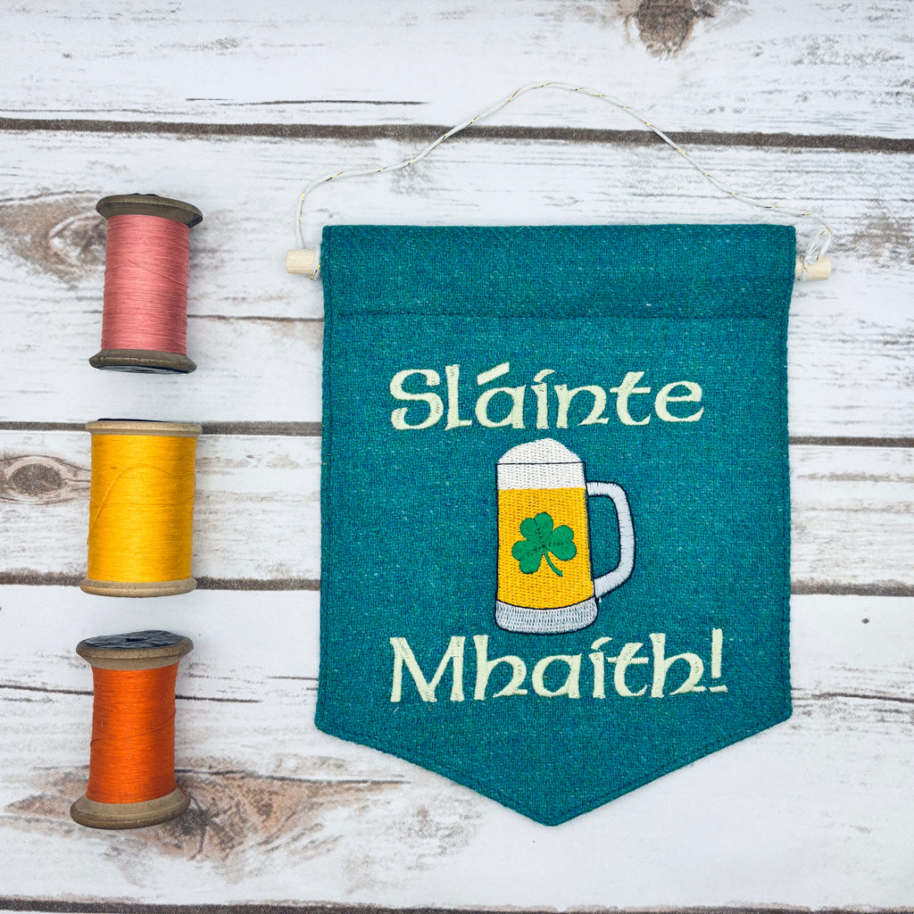 Sláinte Mhaith (Lager)- Your good health! or Cheers! - Irish Pennant Wall Hanging