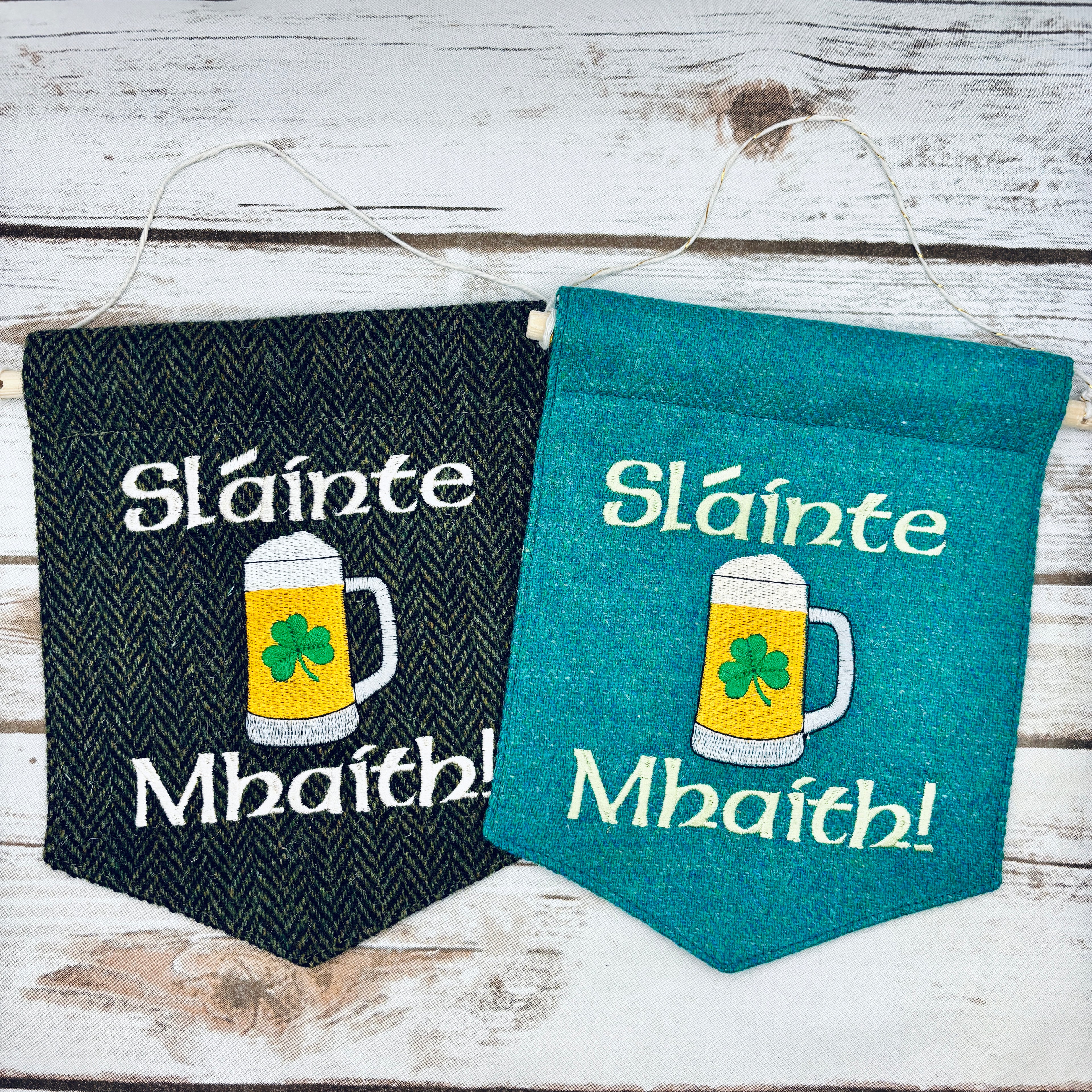 Sláinte Mhaith (Lager)- Your good health! or Cheers! - Irish Pennant Wall Hanging